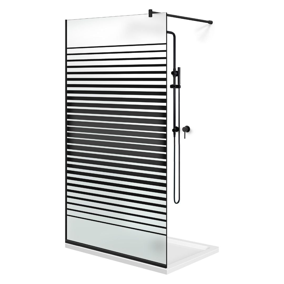 Paravan dus Walk-in, Perete dus Negru, #Mat #Matt