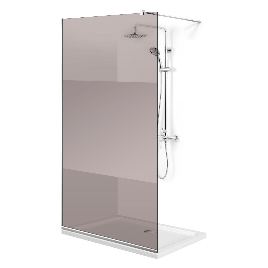Paravan dus Walk-in, Perete dus Inox, #Bronz #Bronz