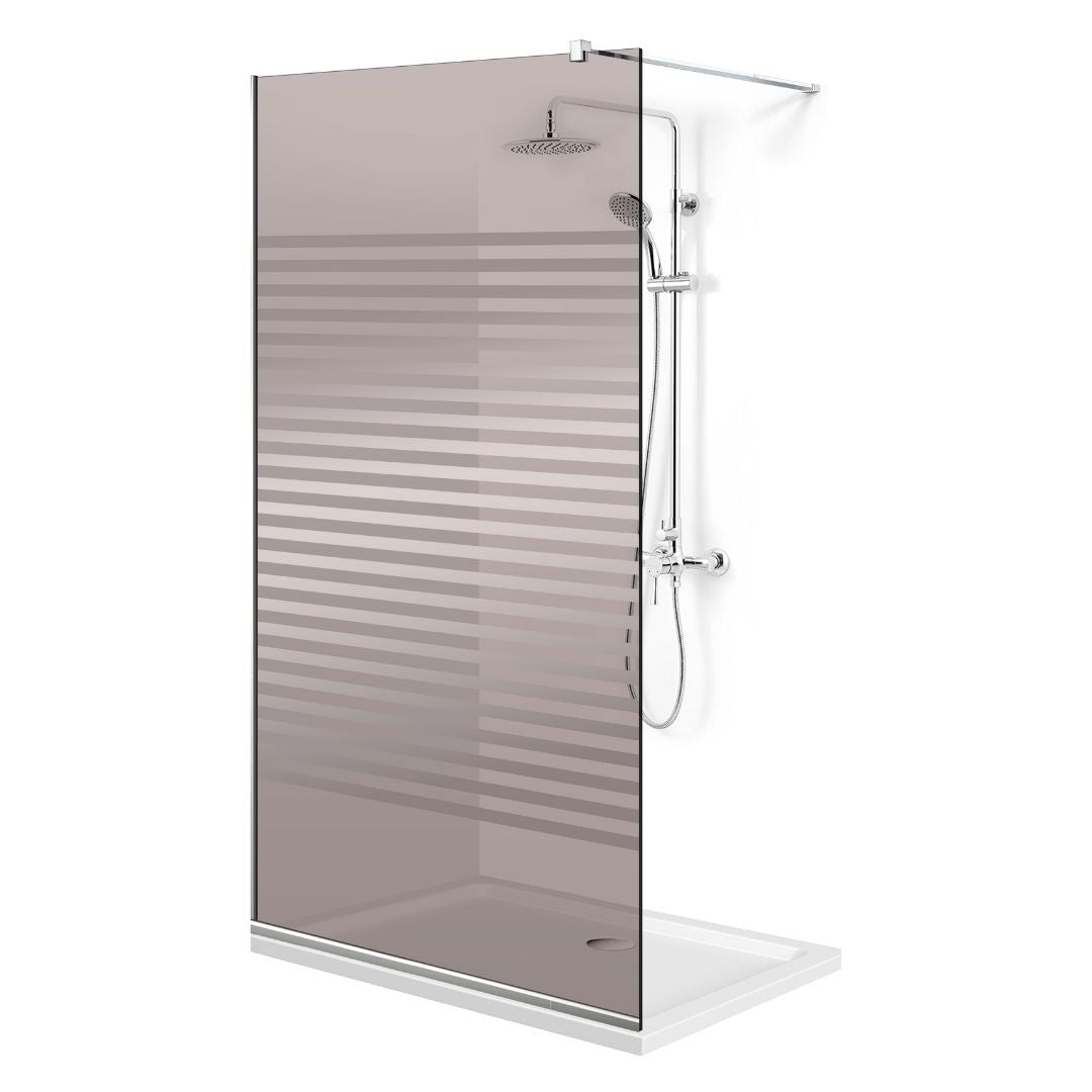 Paravan dus Walk-in, Perete dus Inox, #Bronz #Bronz