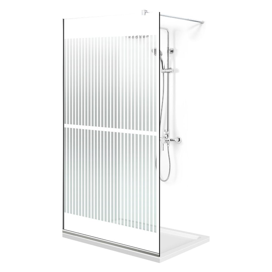 Paravan dus Walk-in, Perete dus Inox, #Clara #Víztiszta