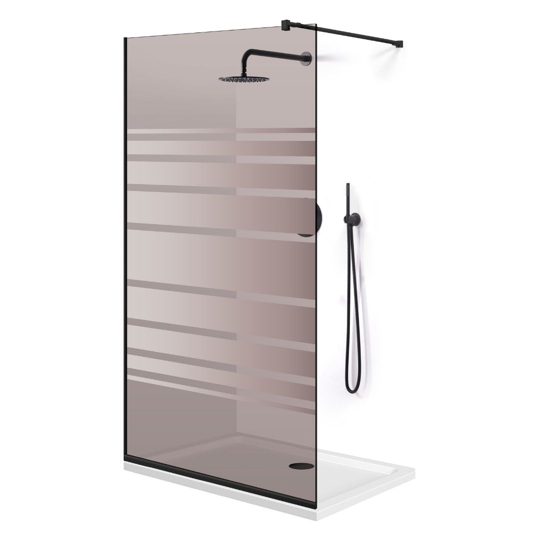 Paravan dus Walk-in, Perete dus Negru, #Bronz #Bronz