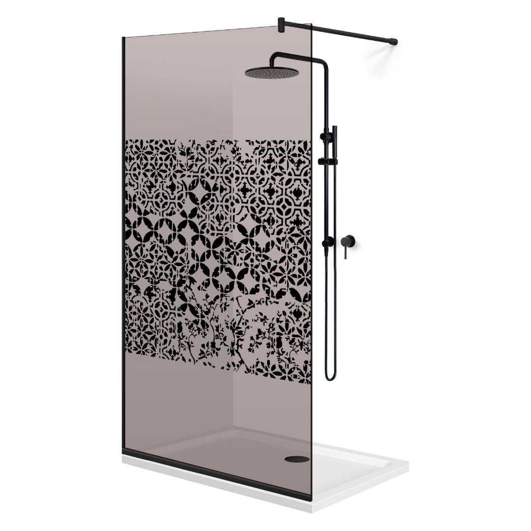 Paravan dus Walk-in, Perete dus Negru, #Bronz #Bronz