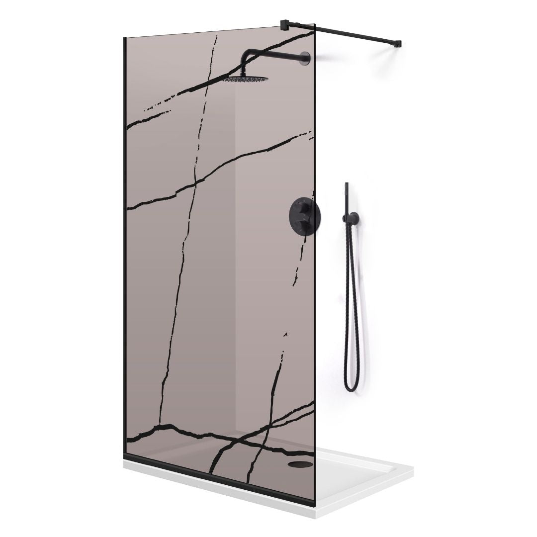 Paravan dus Walk-in, Perete dus Negru, #Bronz #Bronz