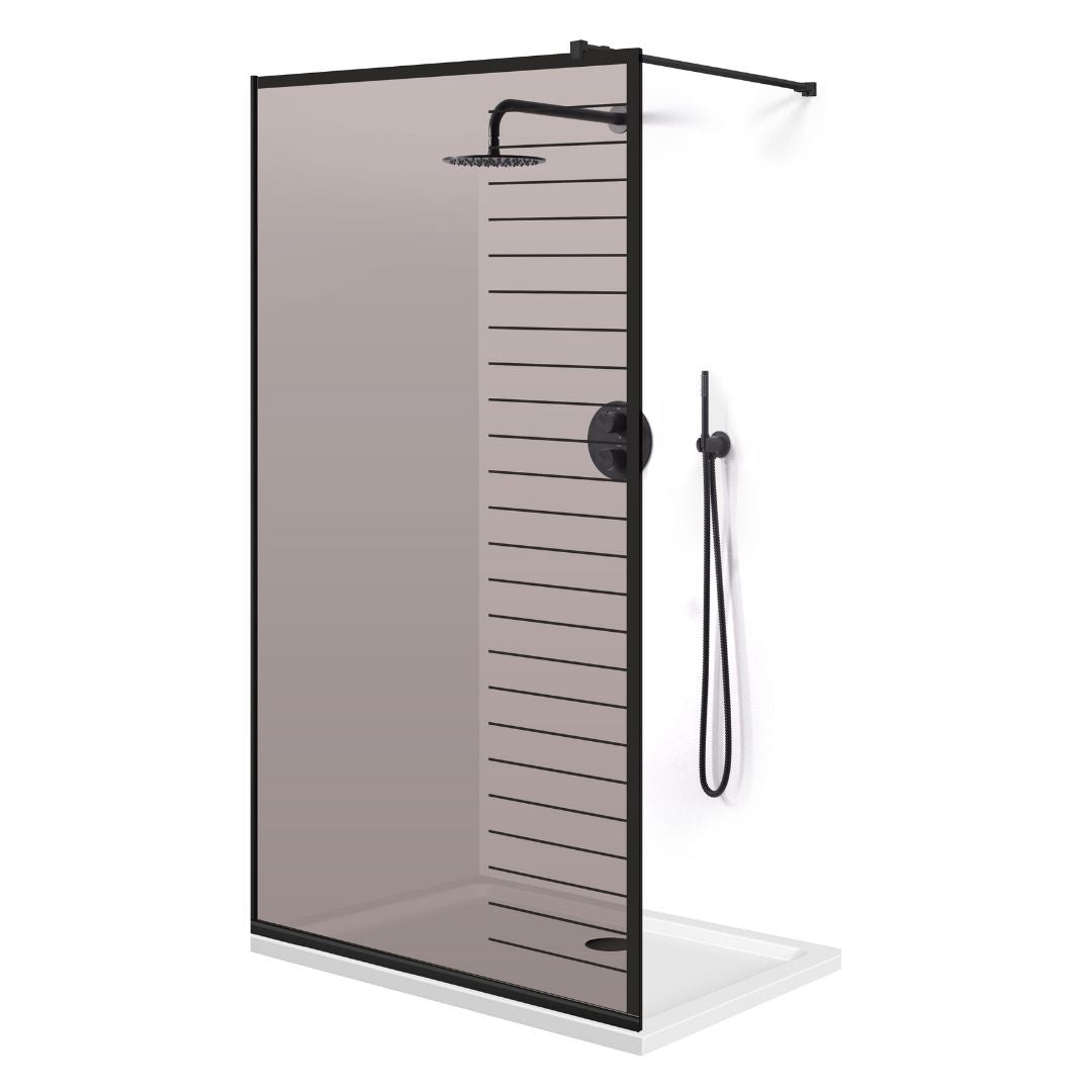 Paravan dus Walk-in, Perete dus Negru, #Bronz #Bronz