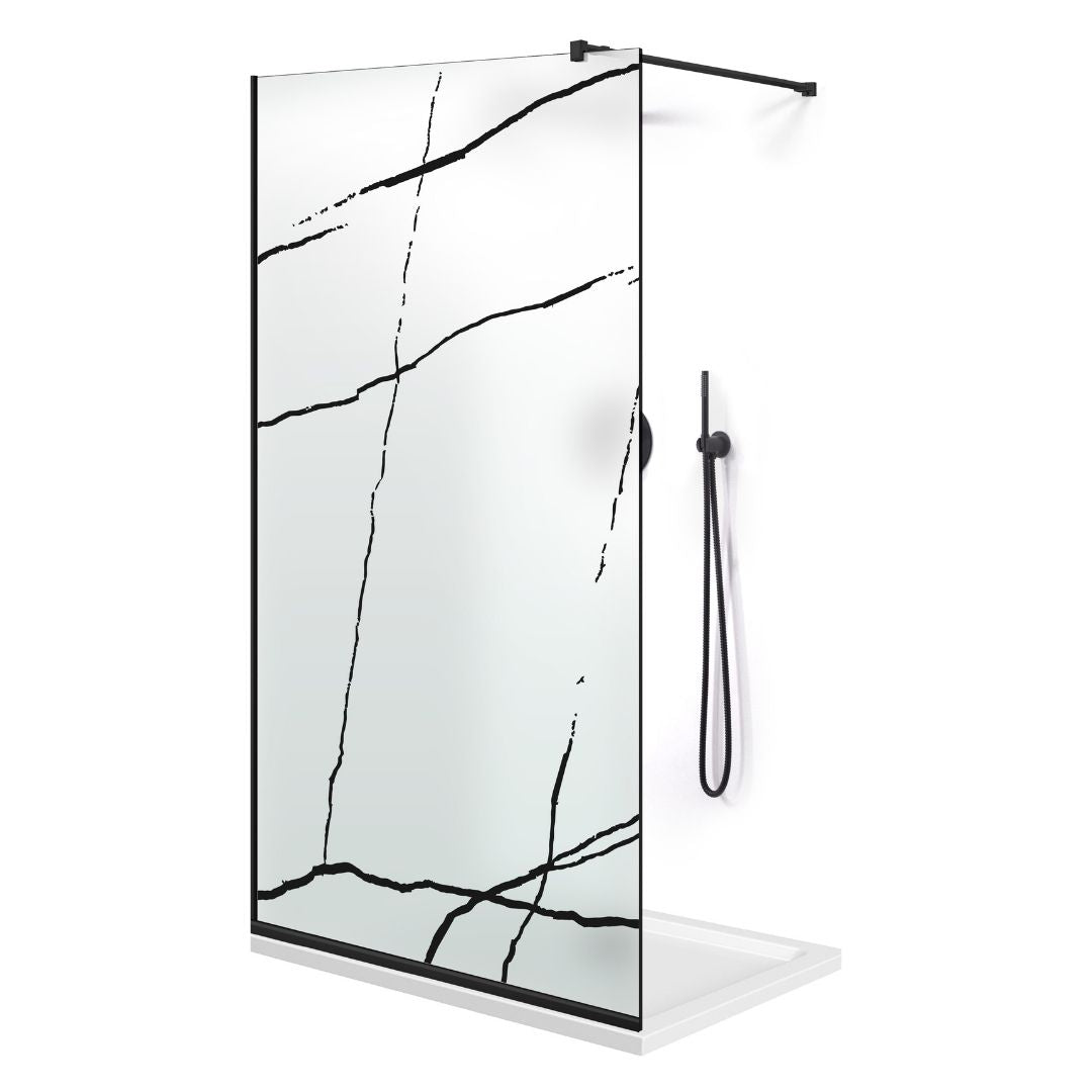 Paravan dus Walk-in, Perete dus Negru, #Mat #Matt