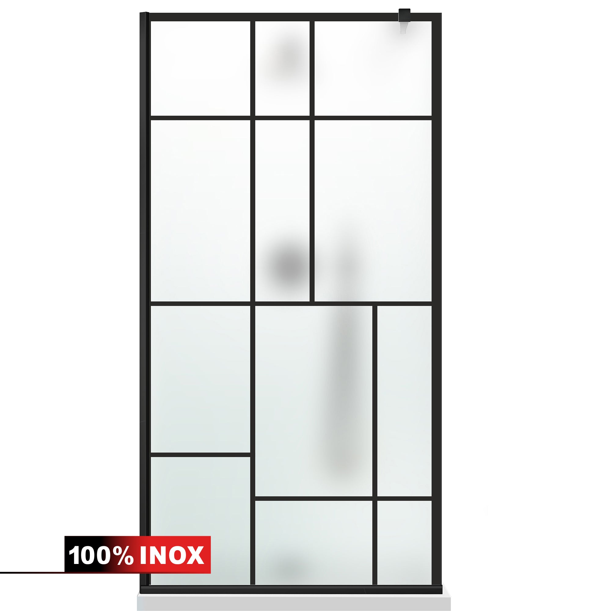 Paravan dus Walk-in, Perete dus Negru, #Mat #Matt