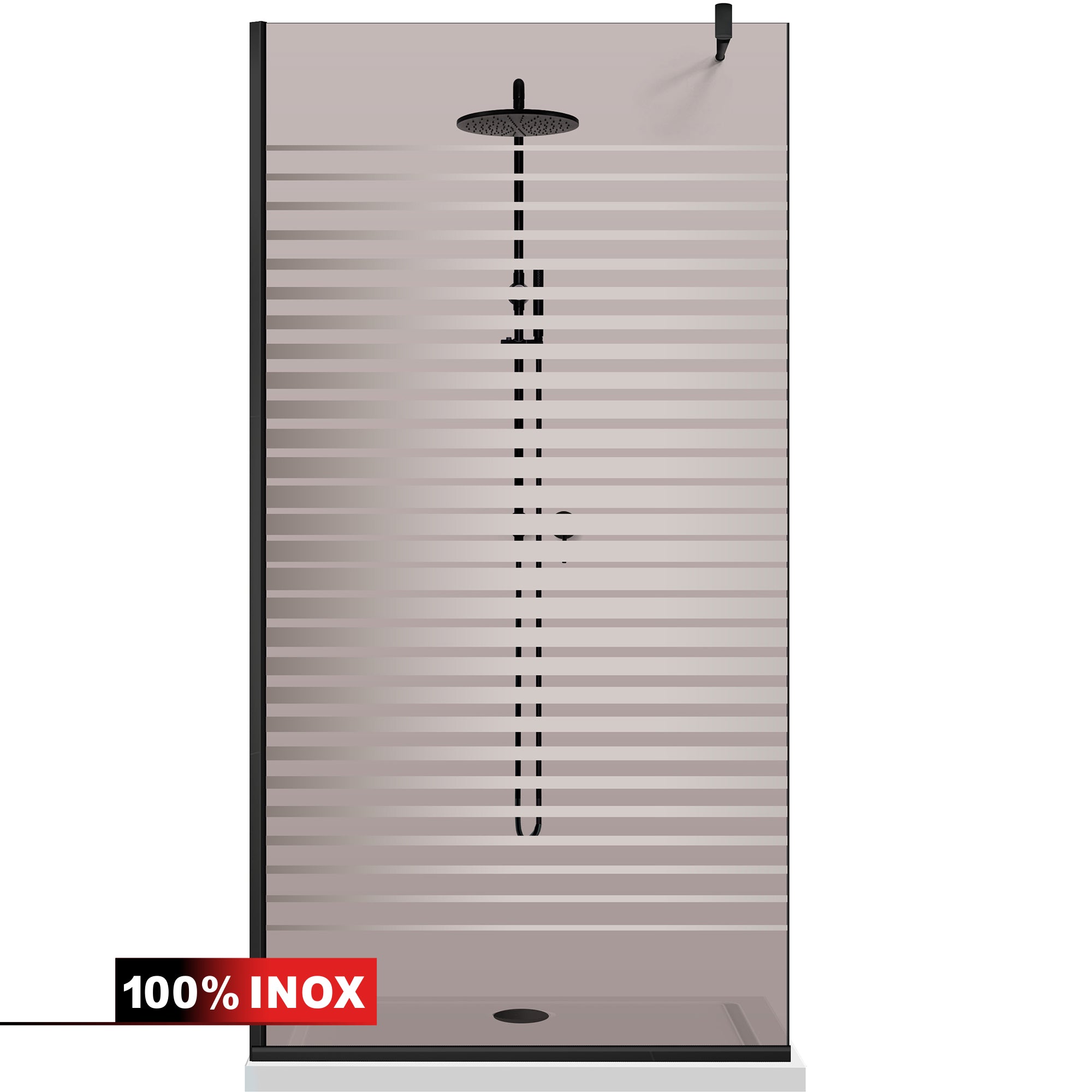 Paravan dus Walk-in, Perete dus Negru, #Bronz #Bronz