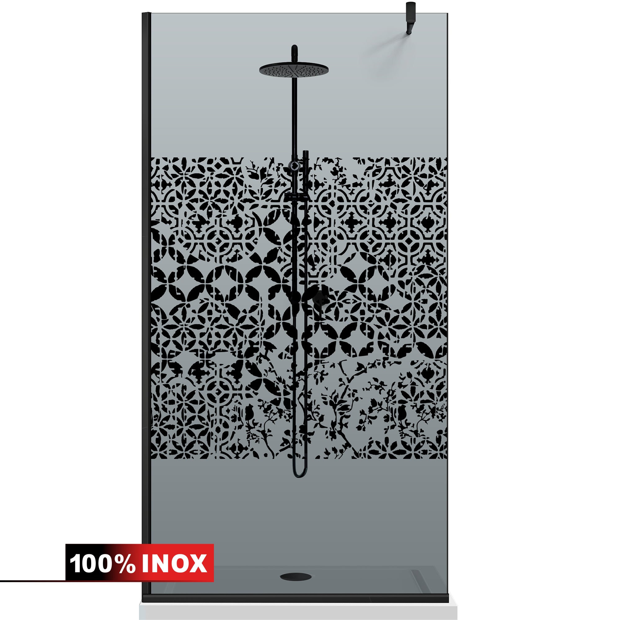 Paravan dus Walk-in, Perete dus Negru, #Gri #Szürke