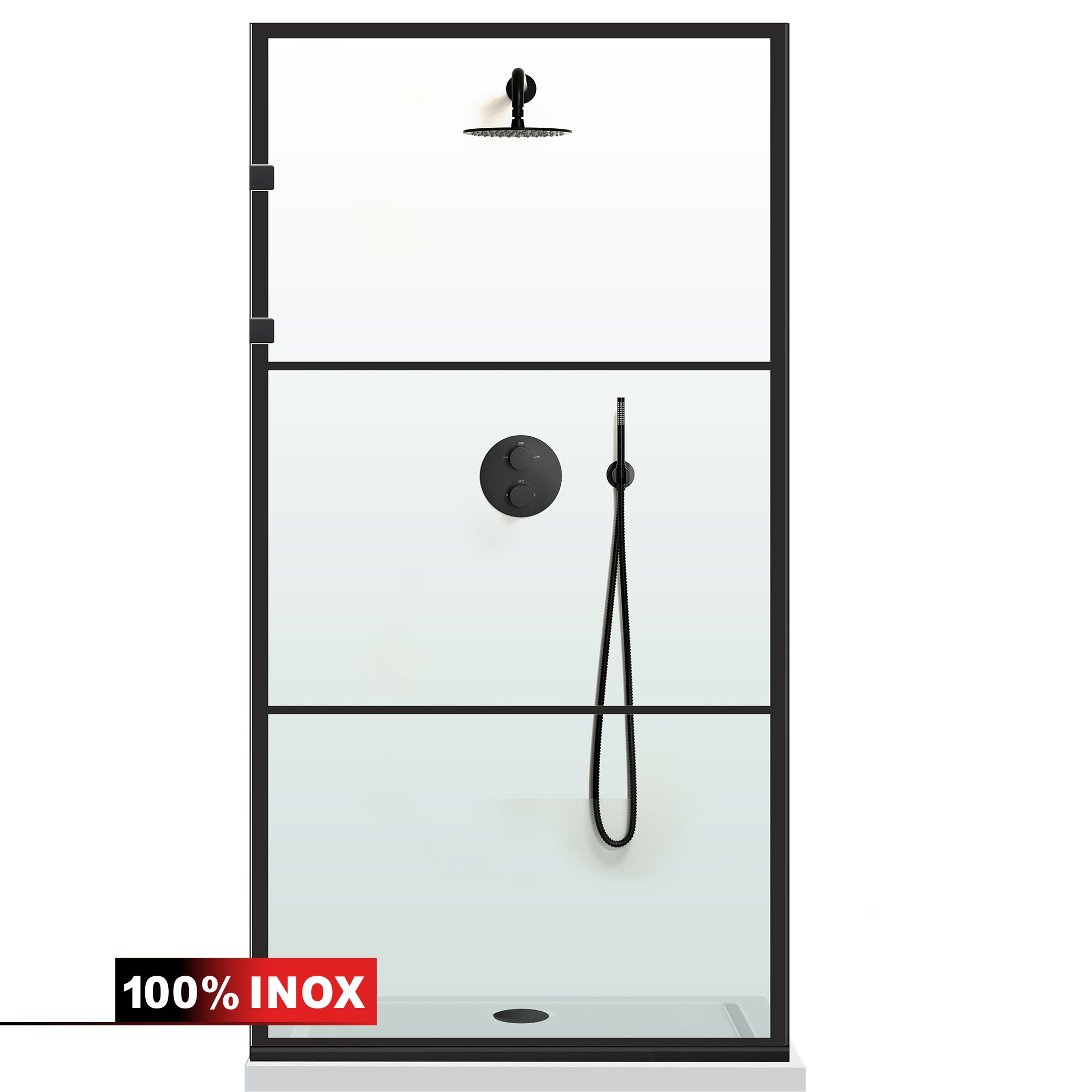 Shower Screens Walk-in, Shower wall Stainless steel, #Clear #Víztiszta