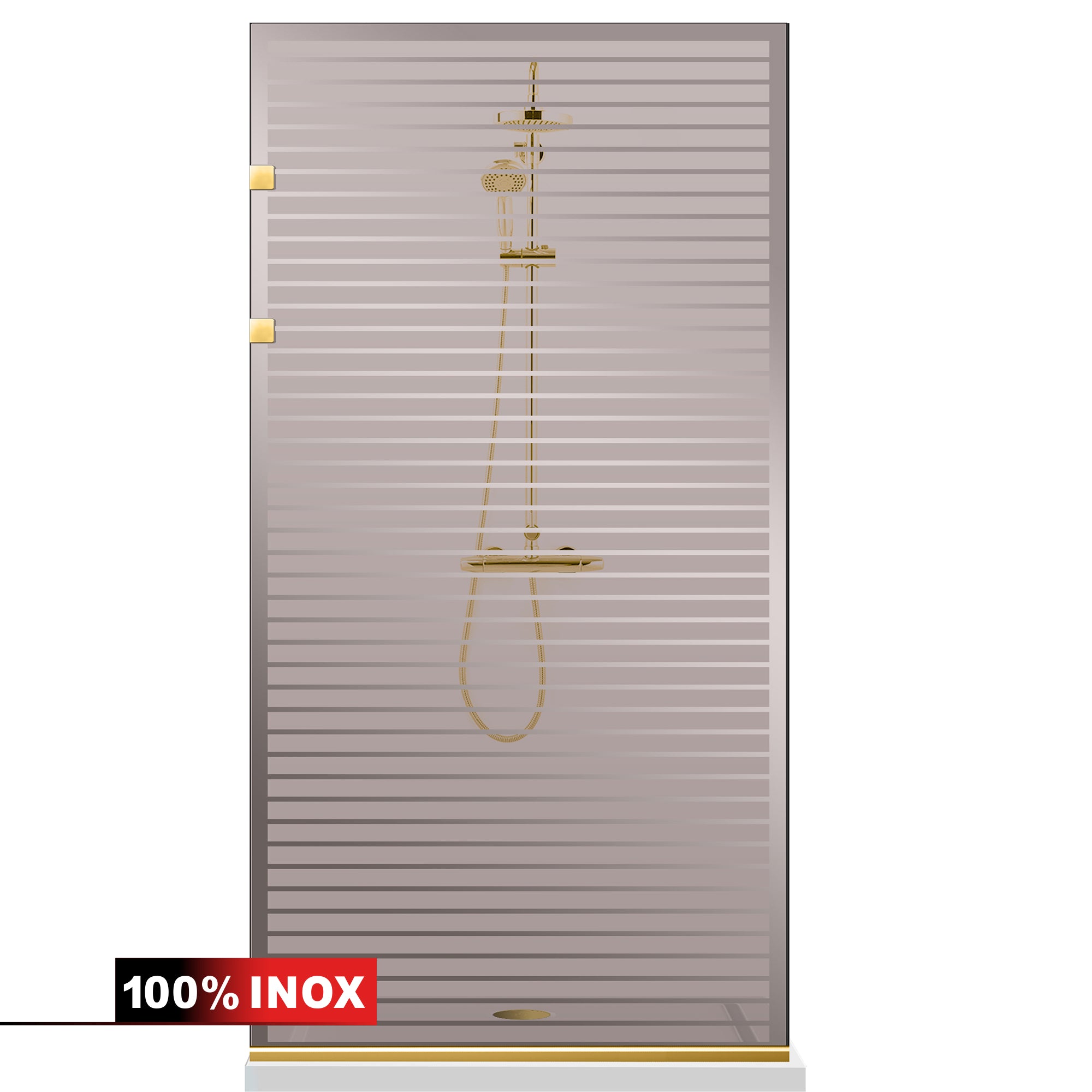 Parois de Douche Walk-in, Parete doccia in Acciaio inox, dorato #Bronzo