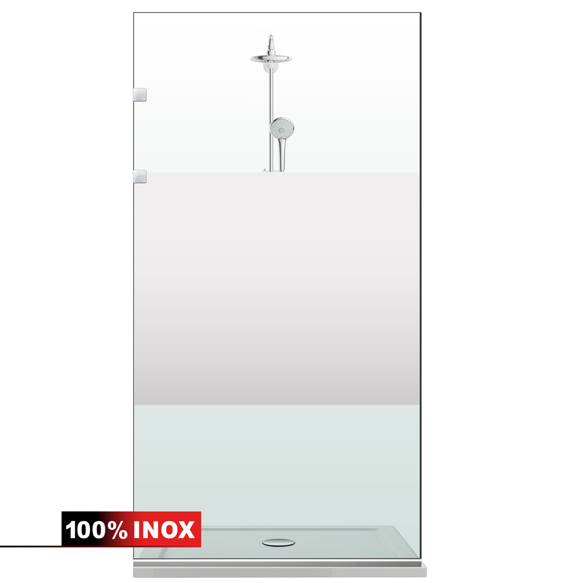Parois de Douche Walk-in, parete doccia Acciaio inox, #Trasparente
