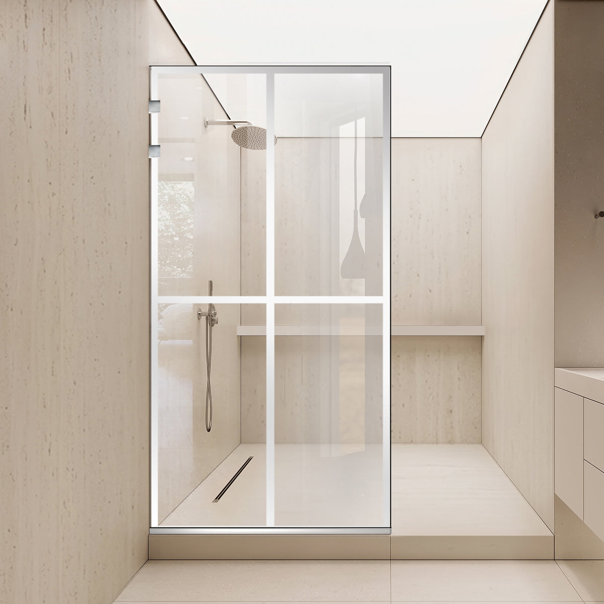 Parois de Douche Walk-in, parete doccia Acciaio inox, #Trasparente