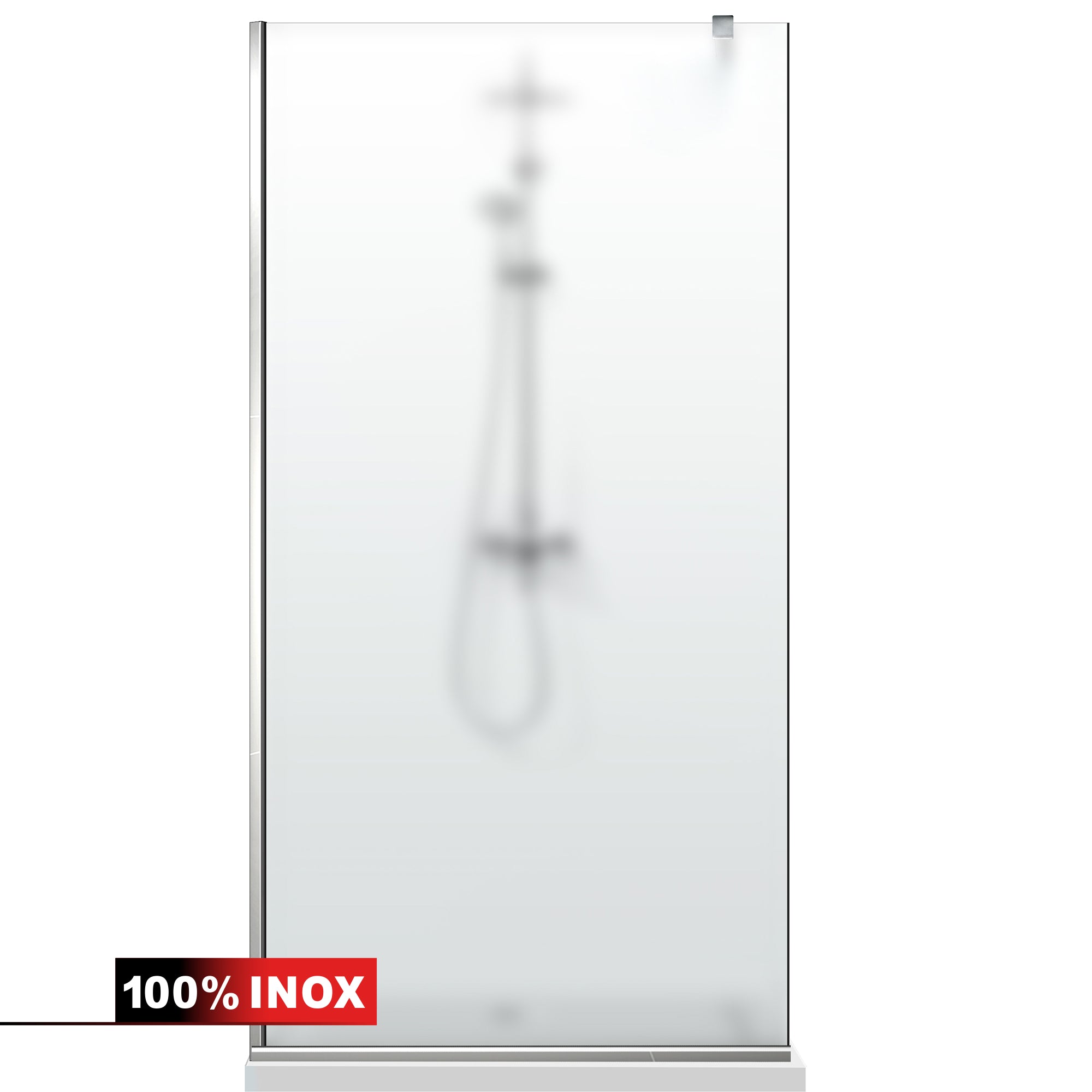 Paravan dus Walk-in, Perete dus Inox, #Mata #Matt