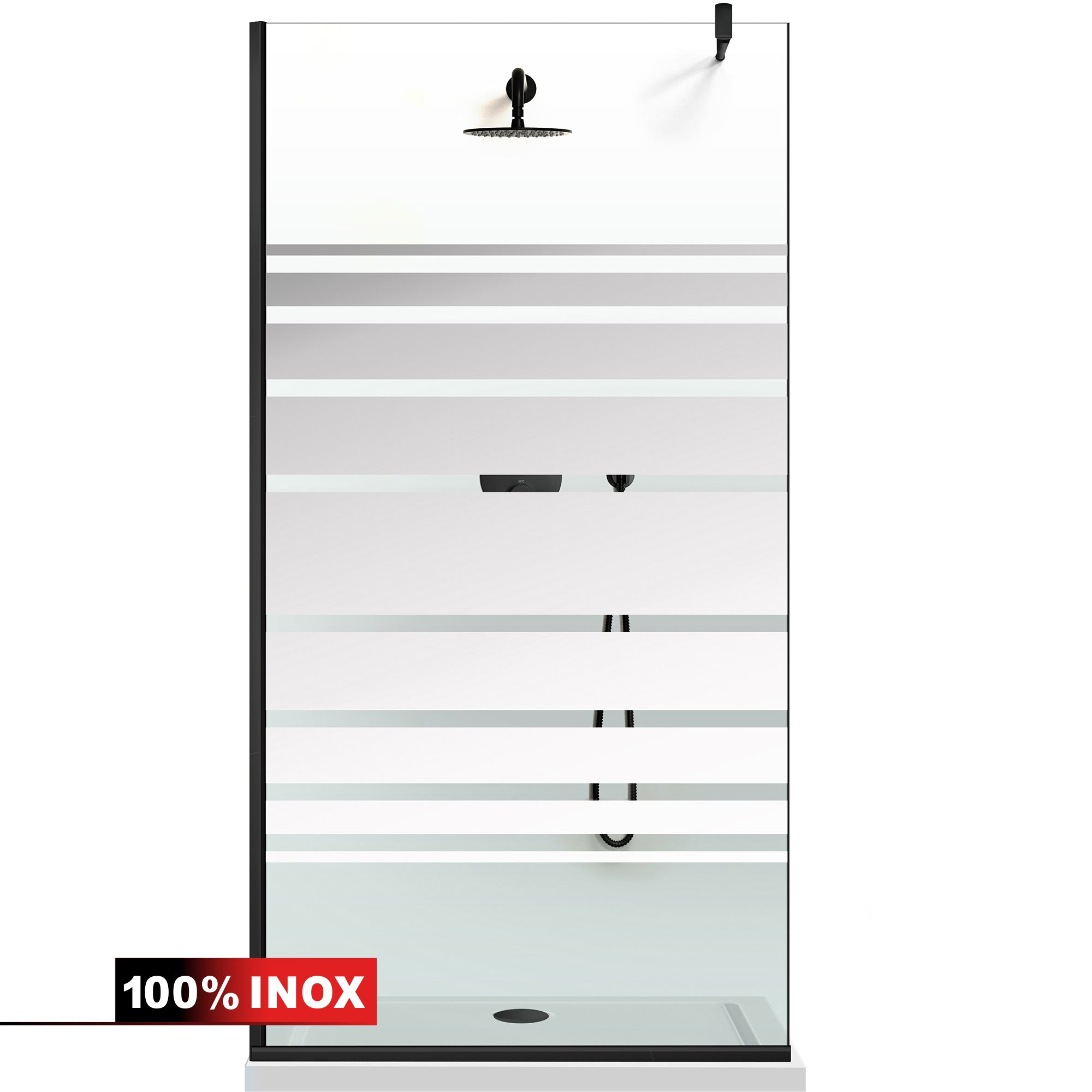 Paravan dus Walk-in, Perete dus Negru, #Clara #Víztiszta