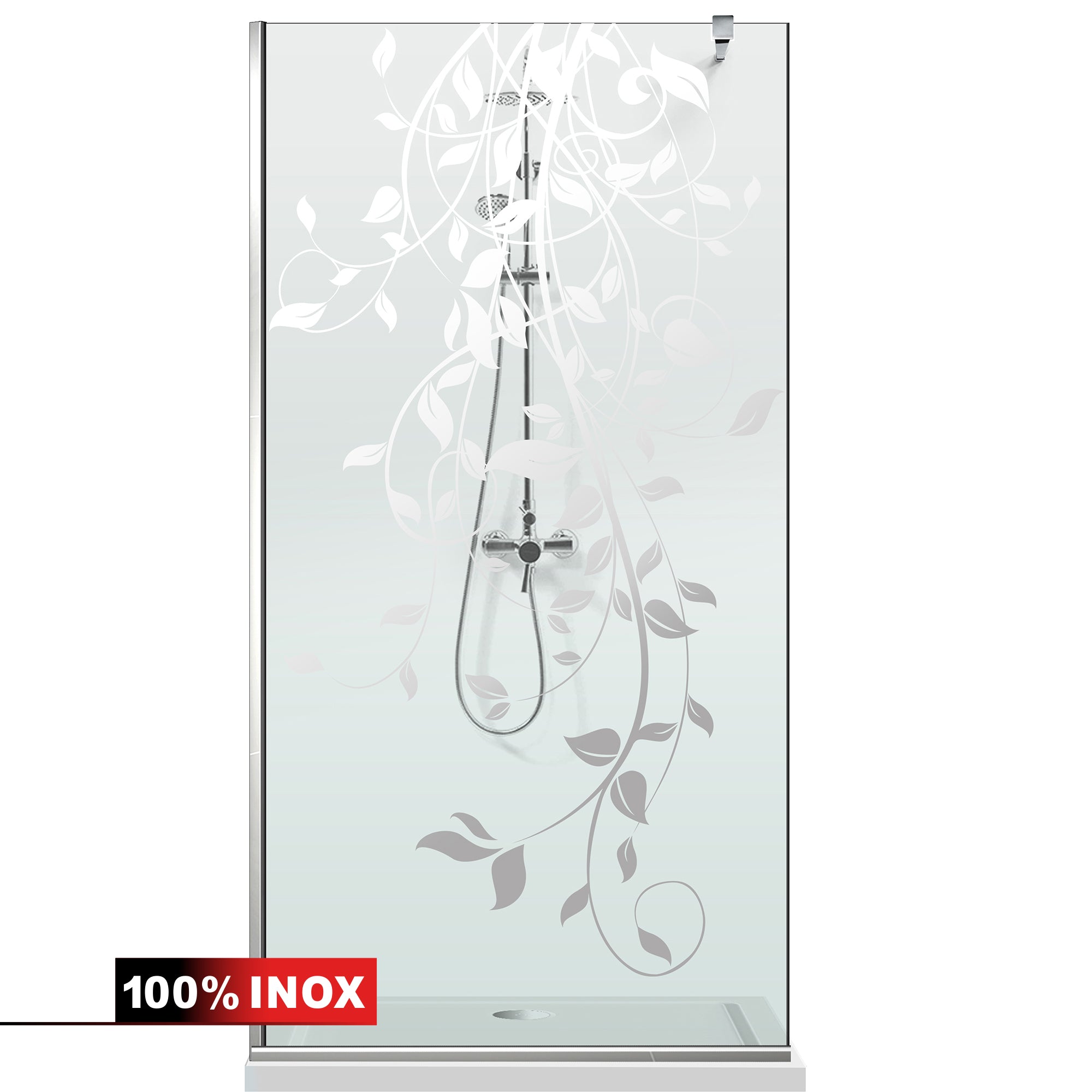 Paravan dus Walk-in, Perete dus Inox, #Clara #Víztiszta