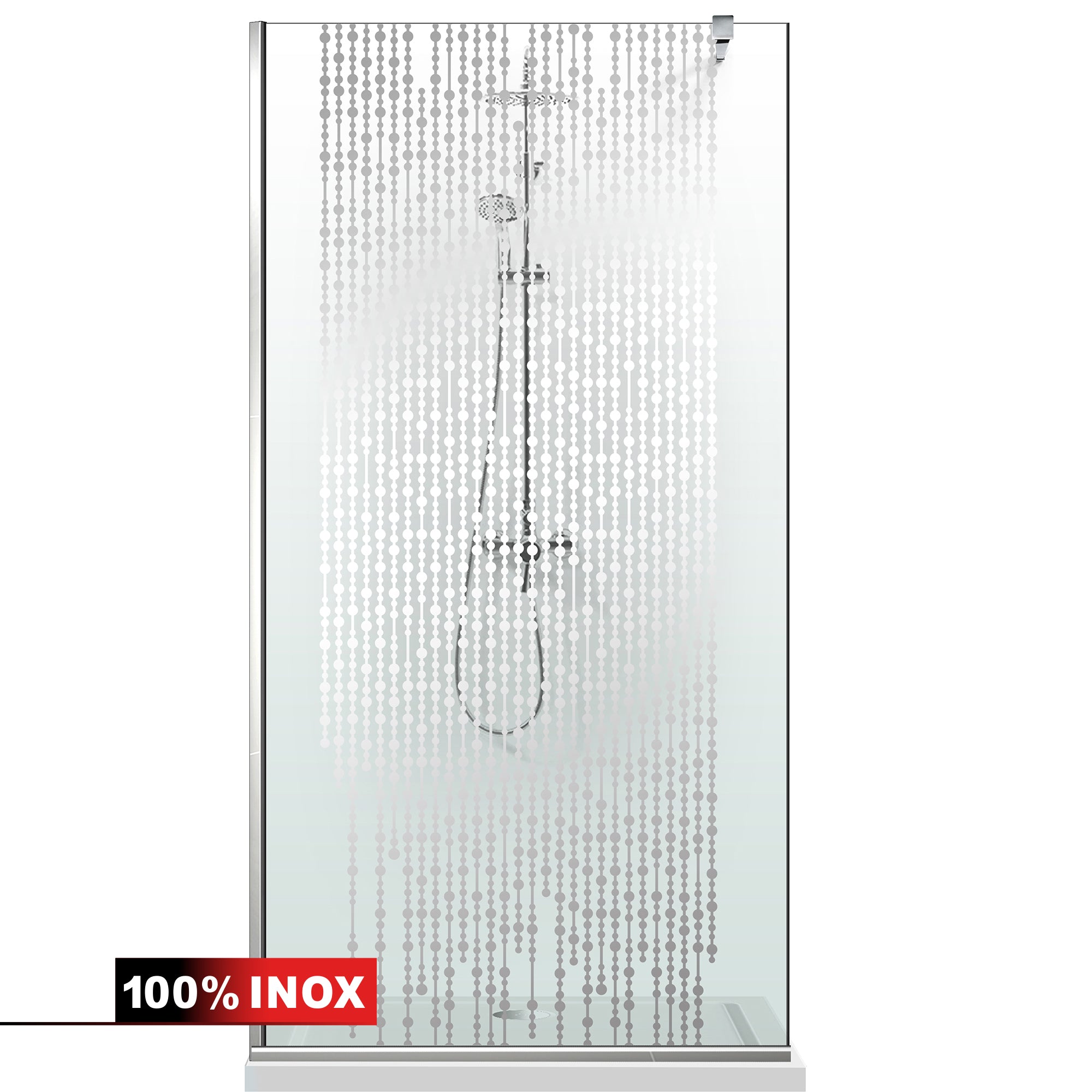 Paravan dus Walk-in, Perete dus Inox, #Clara #Víztiszta