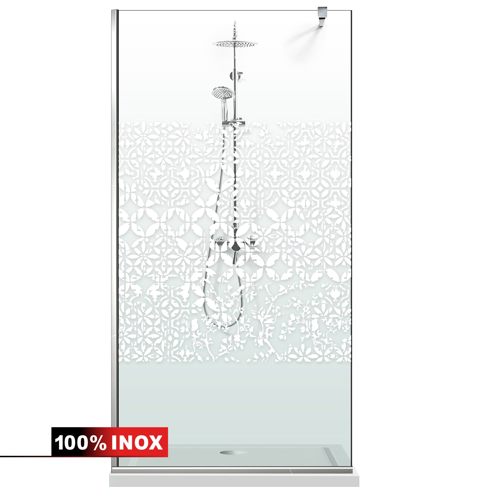Paravan dus Walk-in, Perete dus Inox, #Clara #Víztiszta