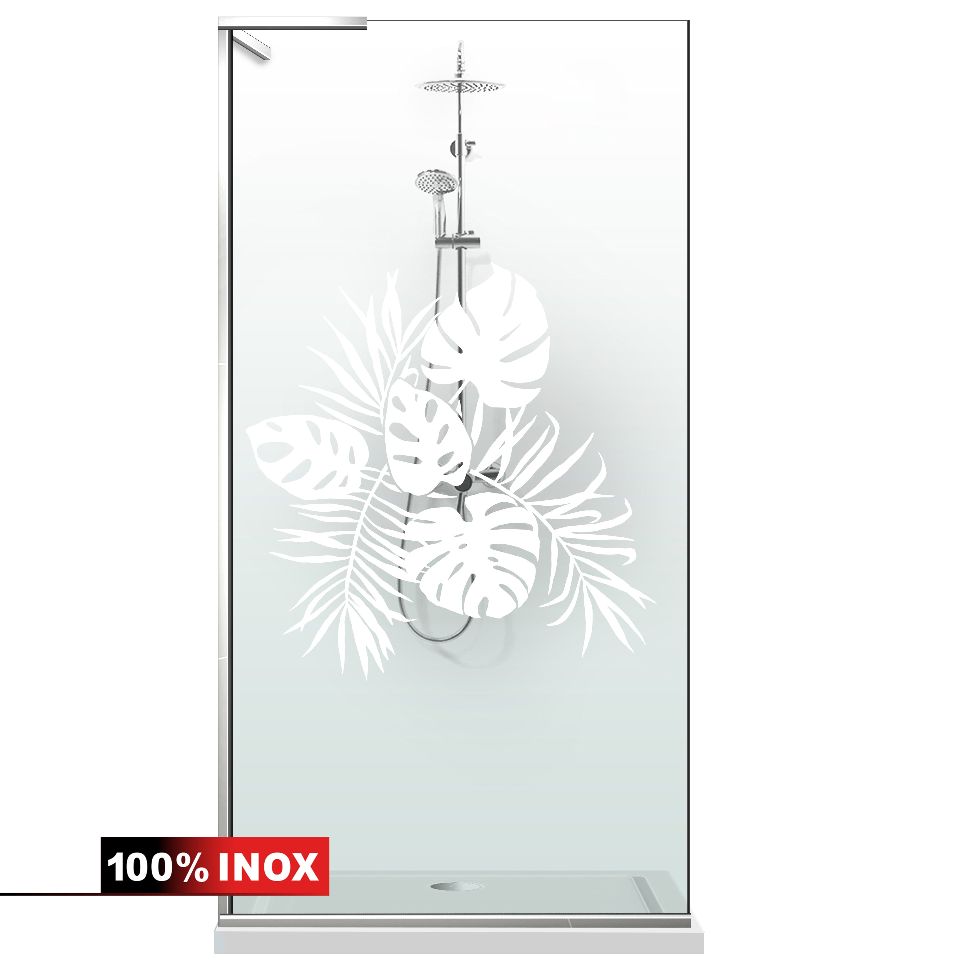Paravan dus Walk-in, Perete dus Inox, #Clara #Víztiszta