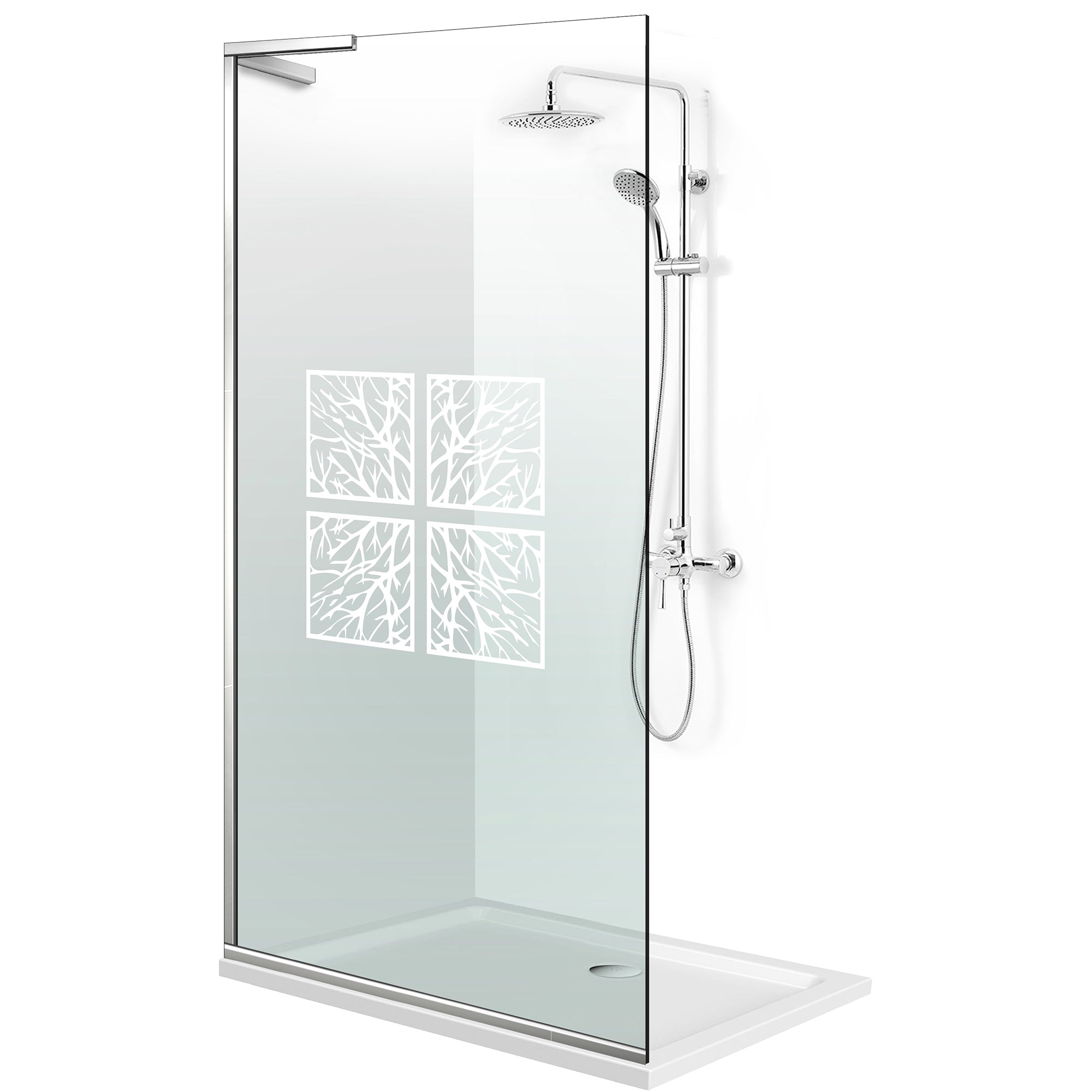 Paravan dus Walk-in, Perete dus Inox, #Clara #Víztiszta