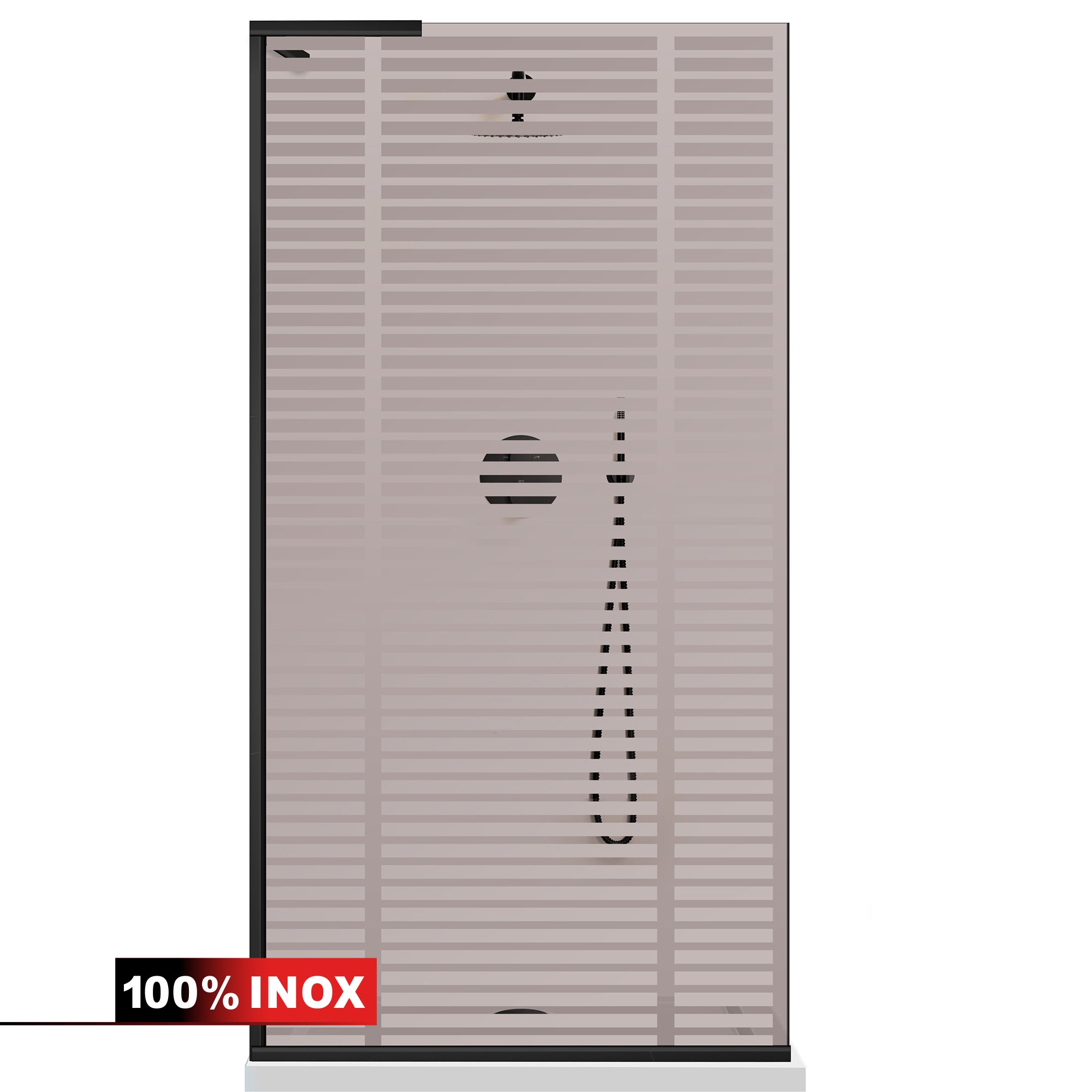 Paravan dus Walk-in, Perete dus Inox, #Bronz #Bronz