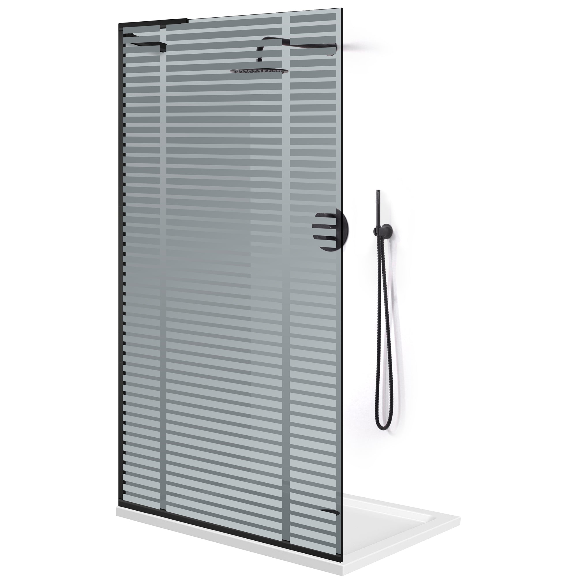 Paravan dus Walk-in, Perete dus Inox, #Gri #Szürke