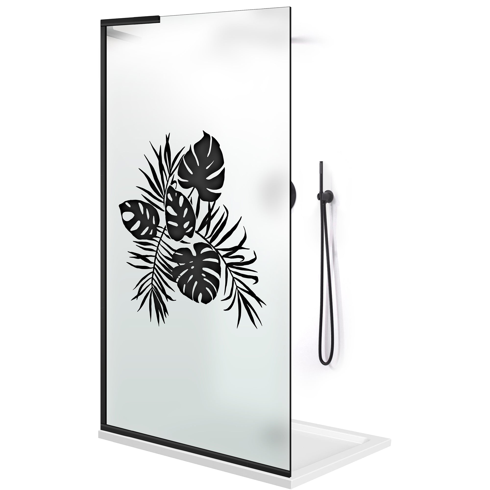 Paravan dus Walk-in, Perete dus Inox, #Mat #Matt