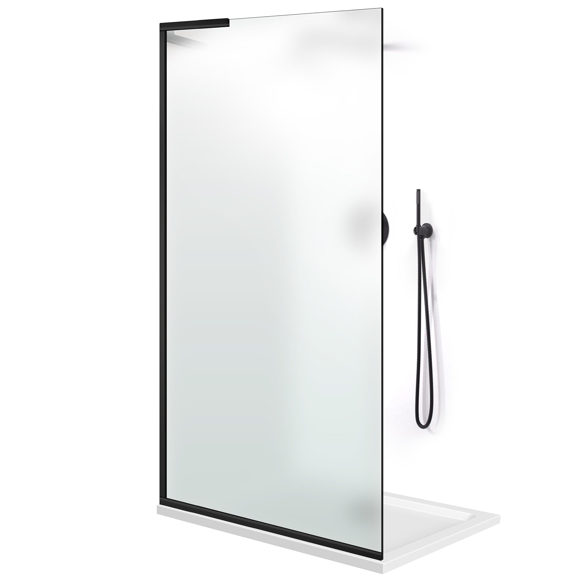 Paravan dus Walk-in, Perete dus Inox, #Mat #Matt