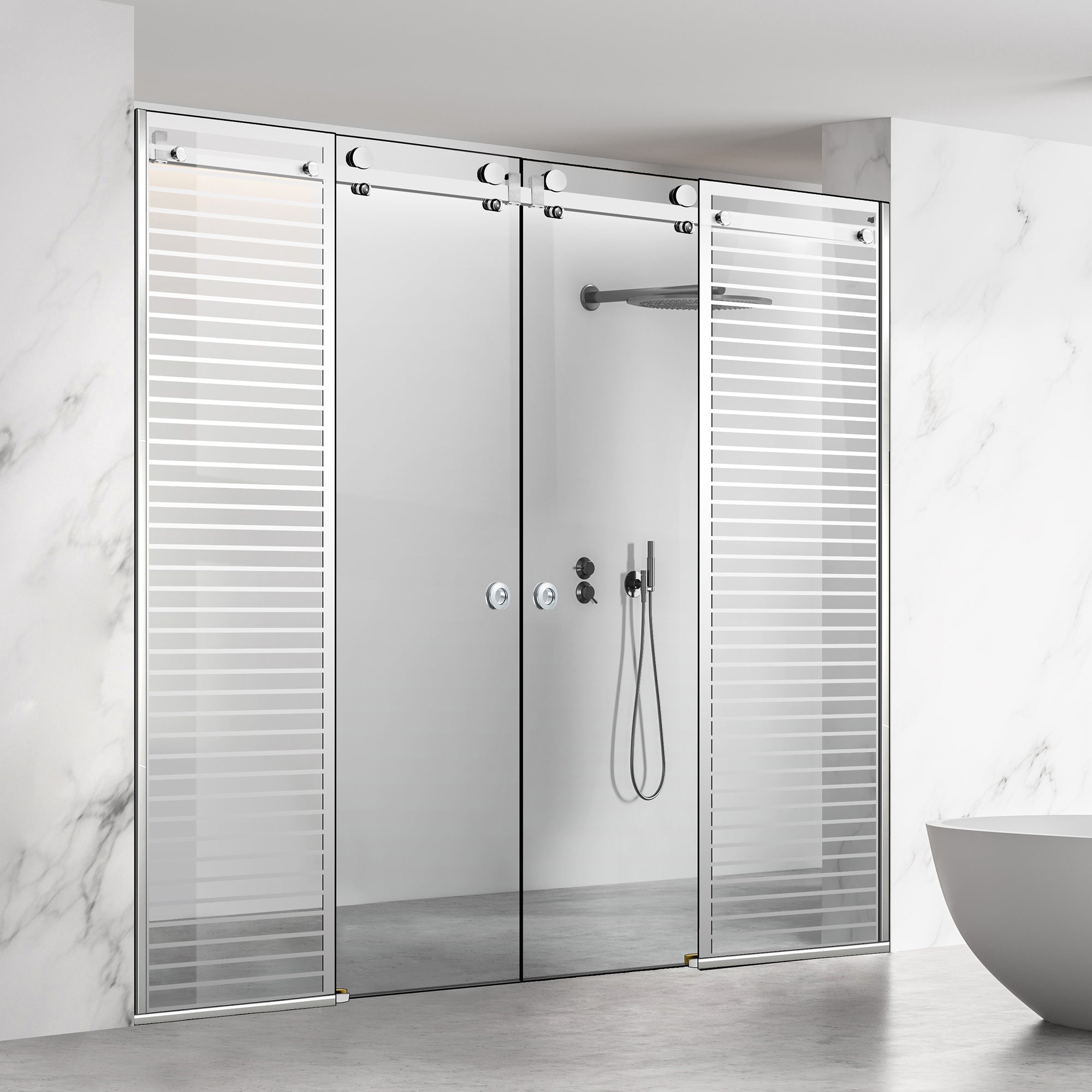 Pareti doccia, Portes de Douche, Parois de Douche #Trasparente