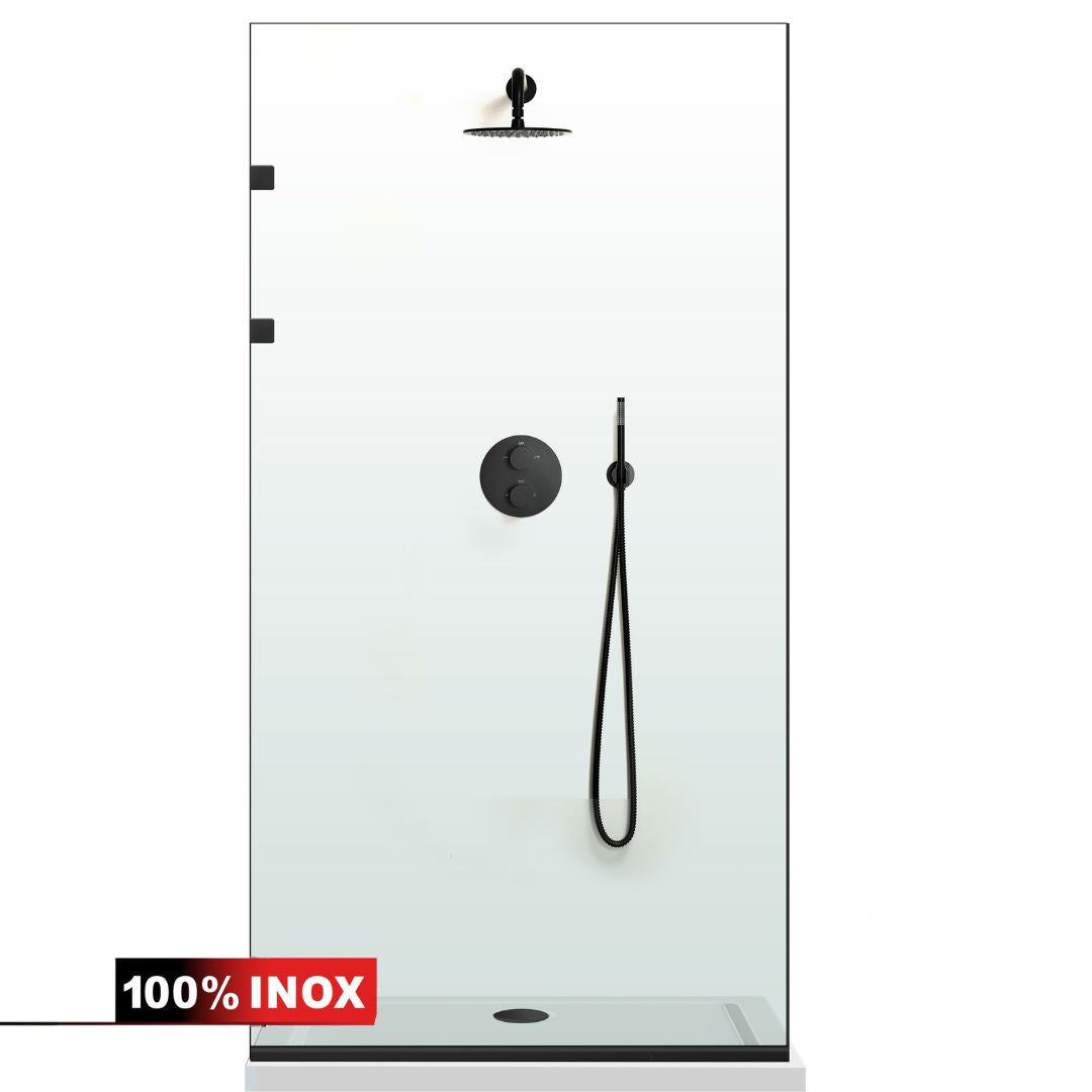 Paravan dus Walk-in, Perete dus Inox, #Clara #Víztiszta