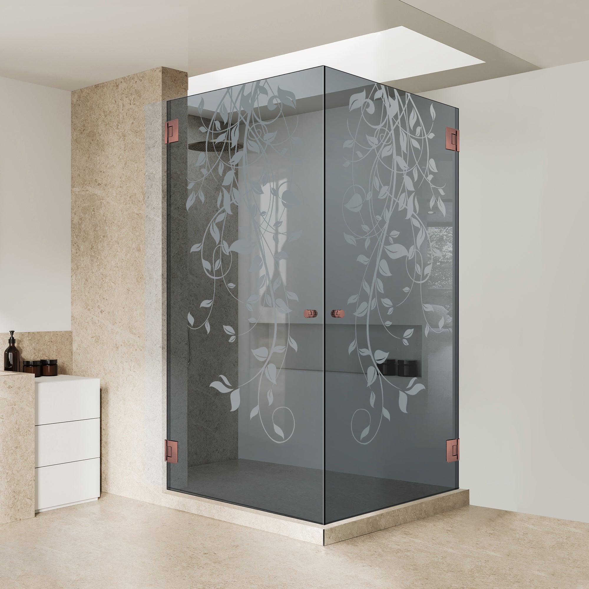 Cabina dus cu usa batanta #Gri