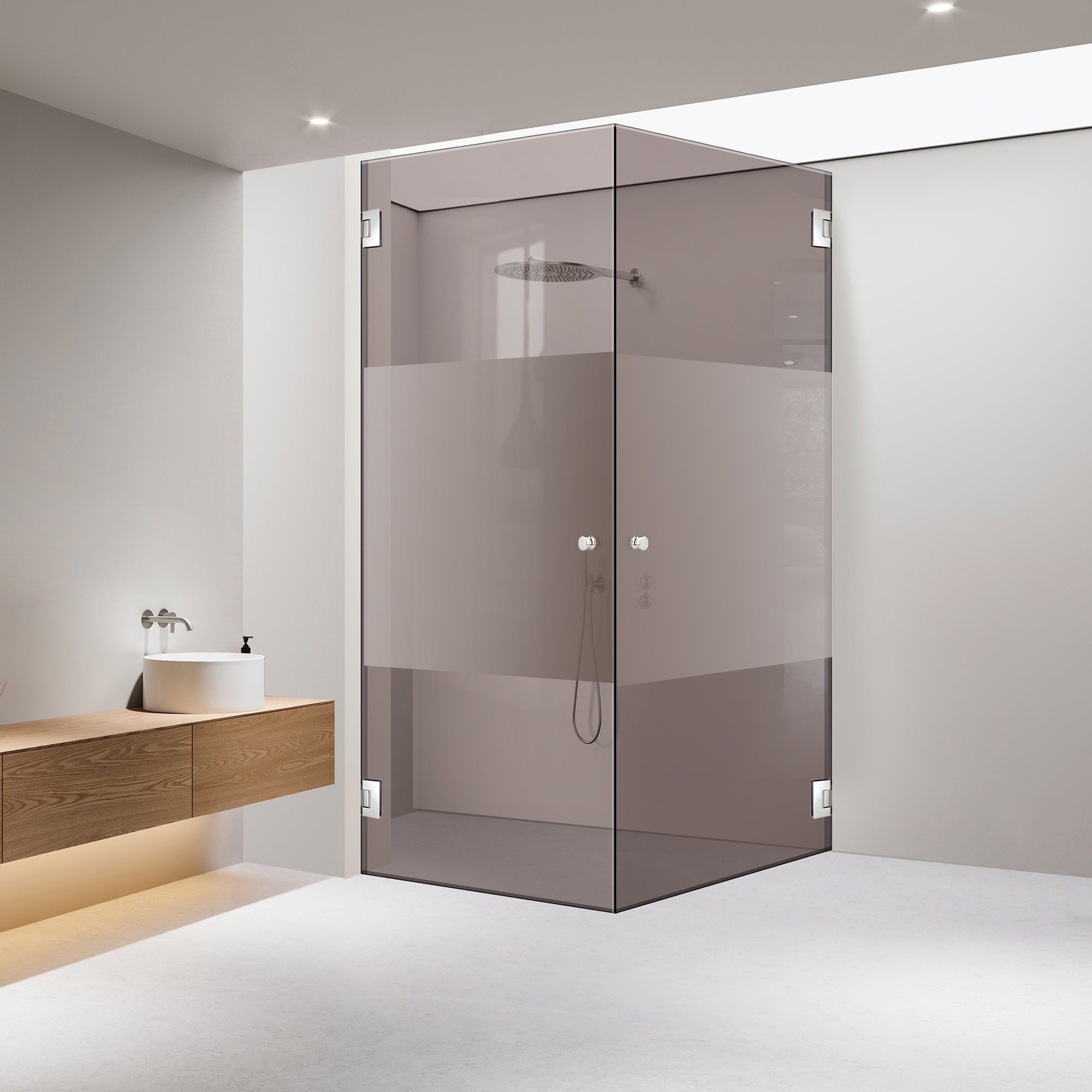 Cabina dus cu usa batanta #Bronz