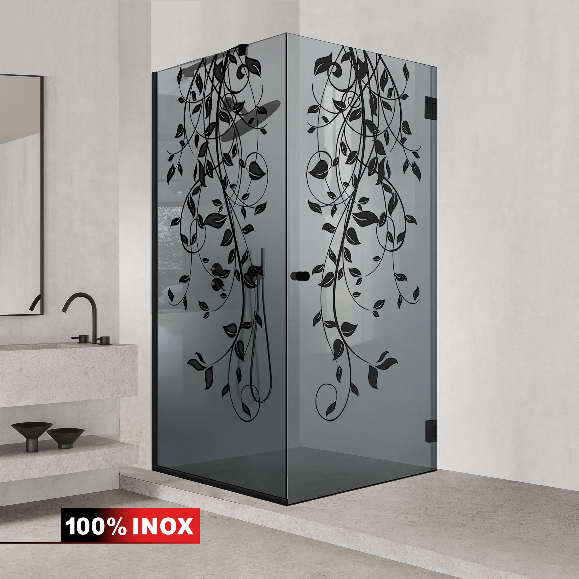 Cabina doccia con porta battente #Grigio