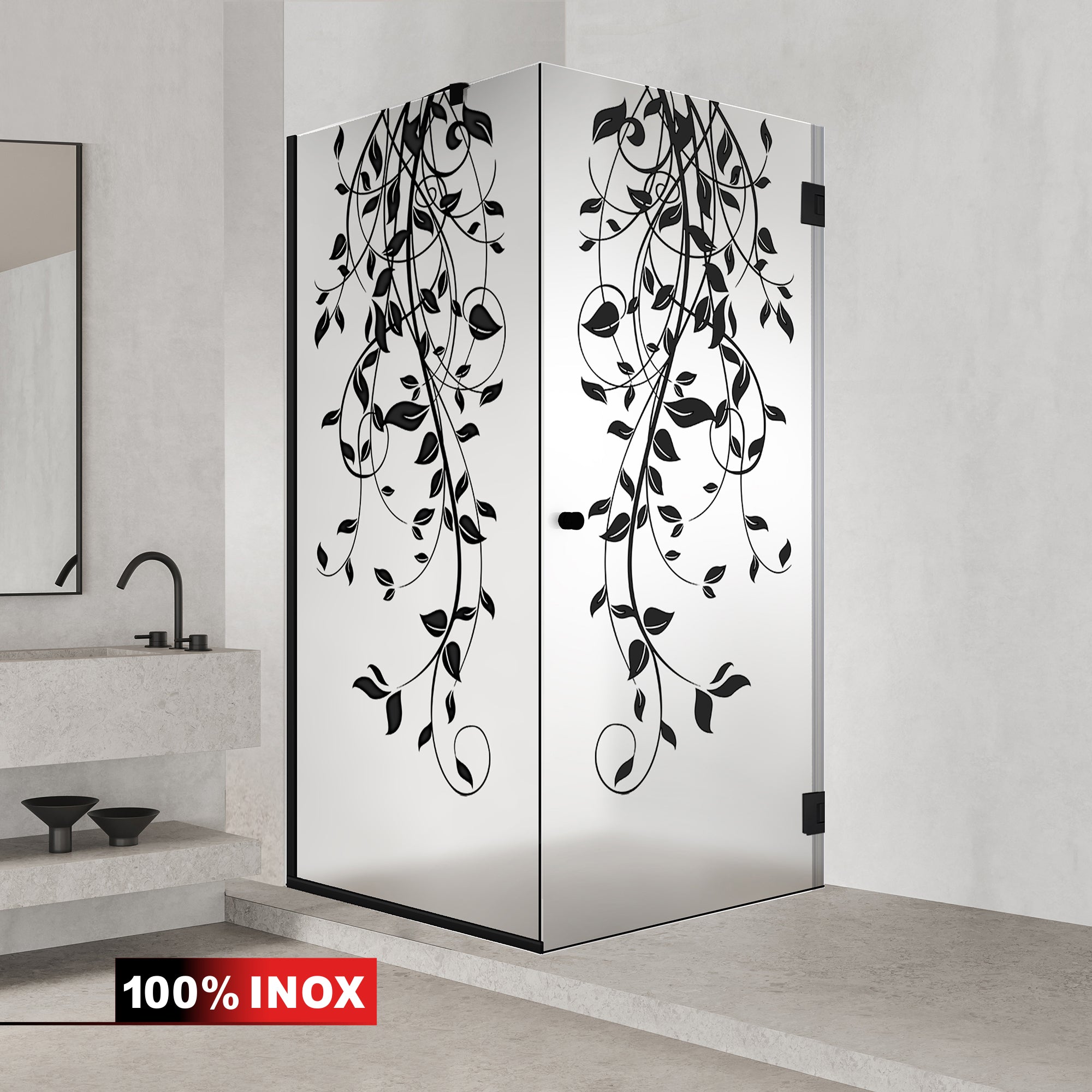 Cabina doccia con porta battente #Satinato