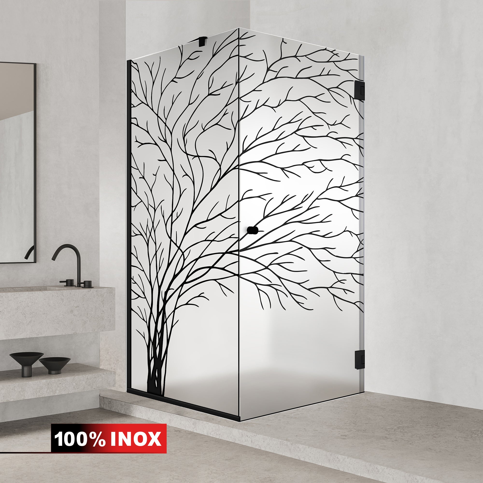 Cabina doccia con porta battente #Satinato