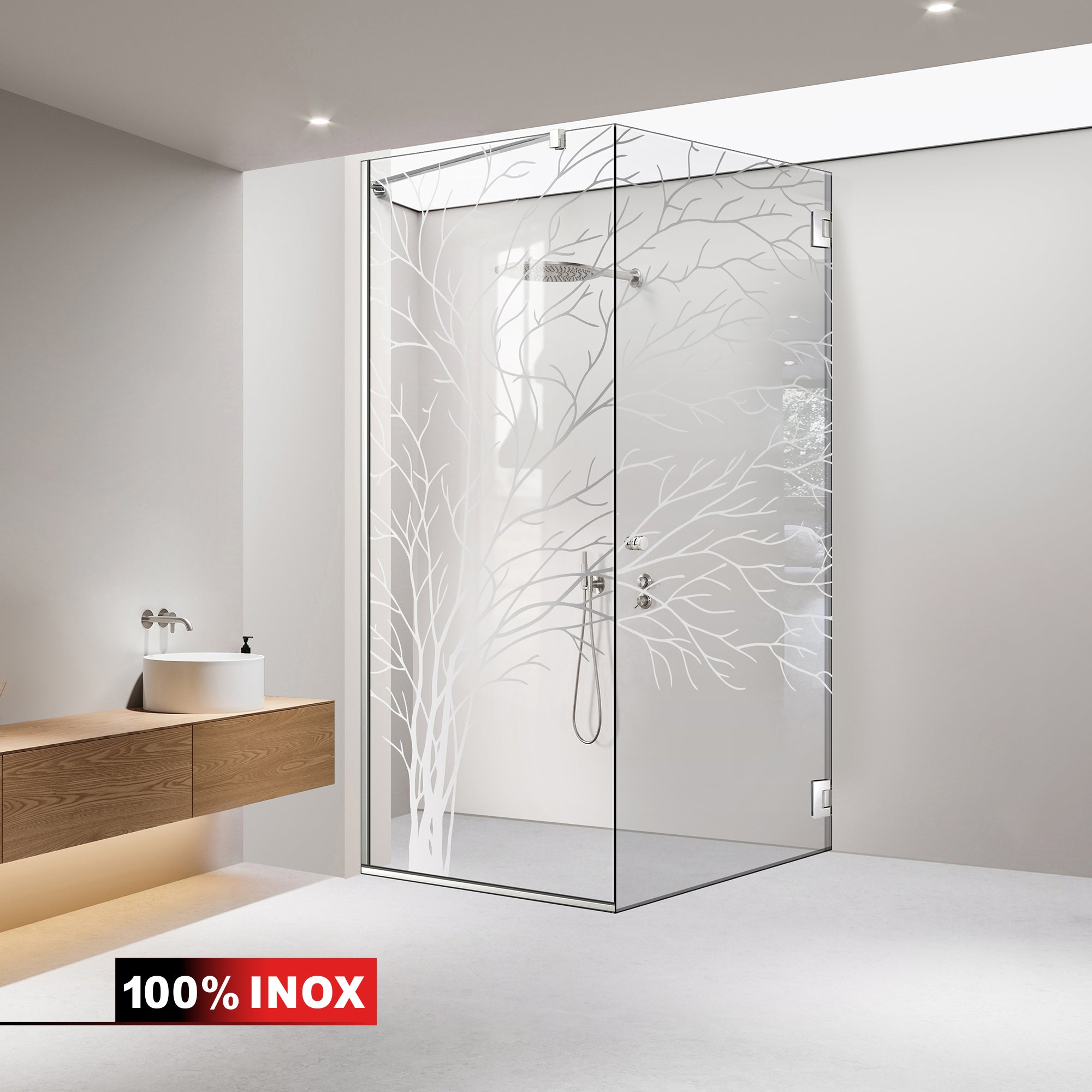 Cabina doccia con porta battente #Trasparente