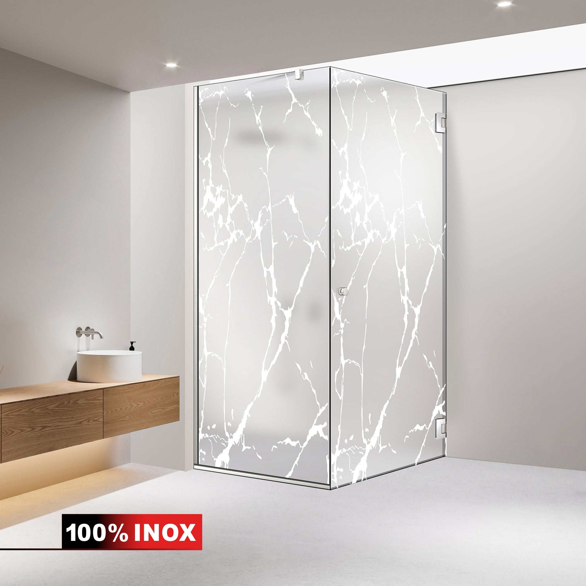 Cabina doccia con porta battente #Satinato