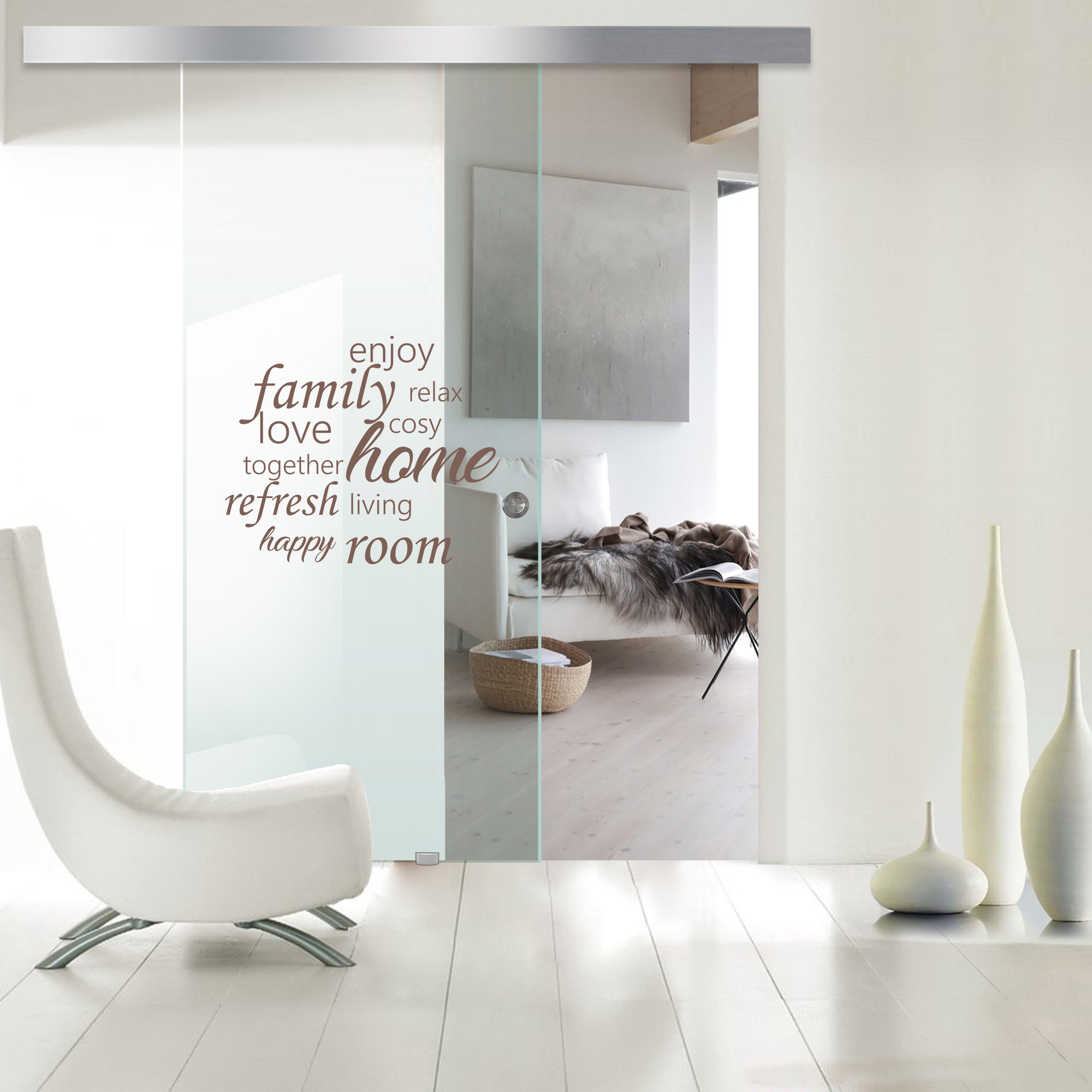 Usa sticla glisanta, Usa sticla interioara #Clara