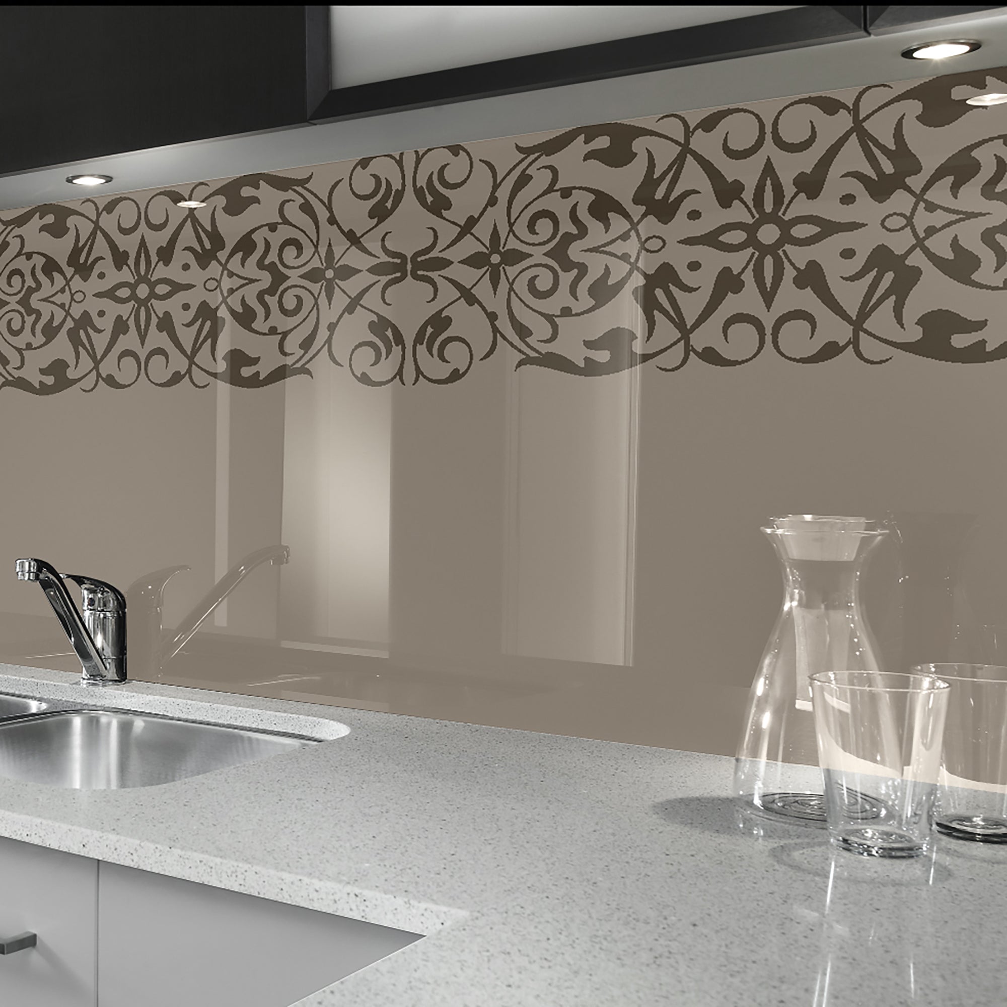 Sticla vopsita bucatarie placari #1c