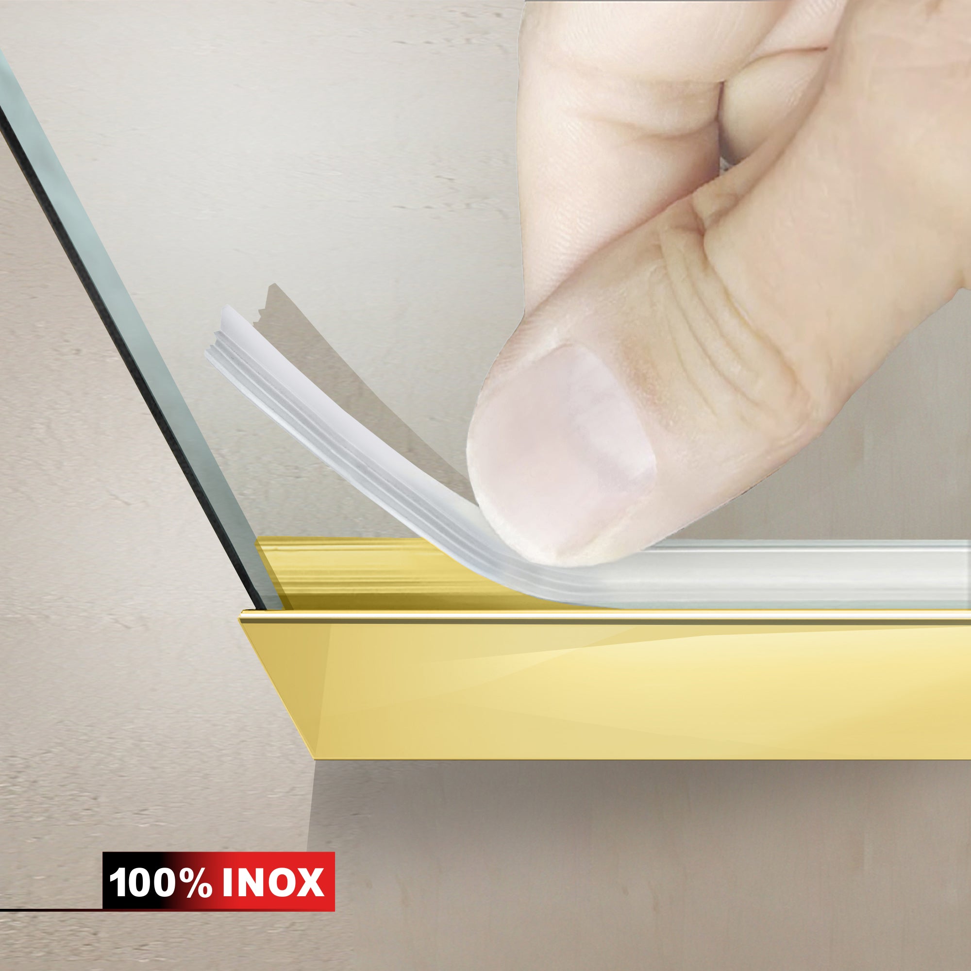 Cabina doccia con porta battente #Trasparente