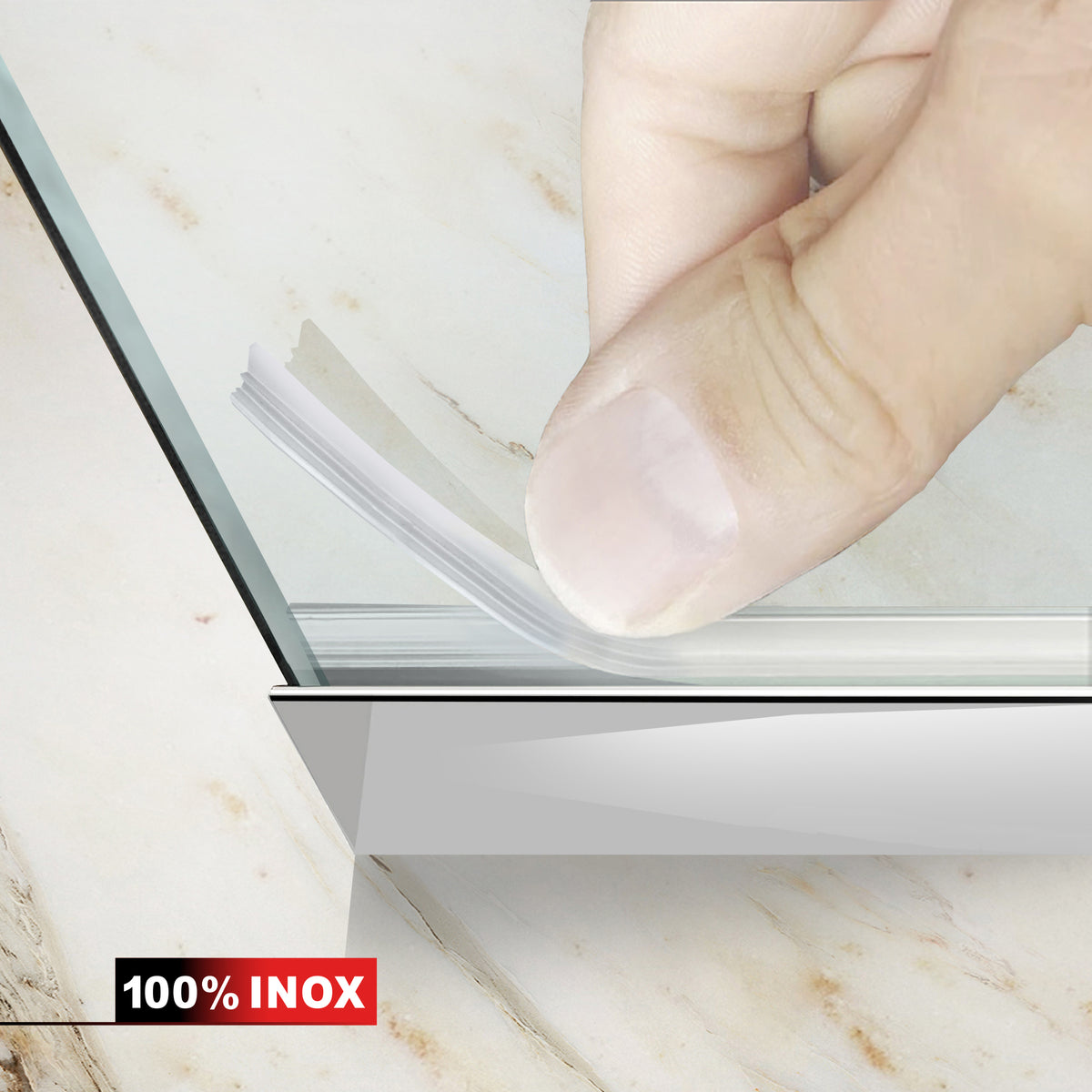 Parois de Douche Walk-in, parete doccia Acciaio inox, #Trasparente