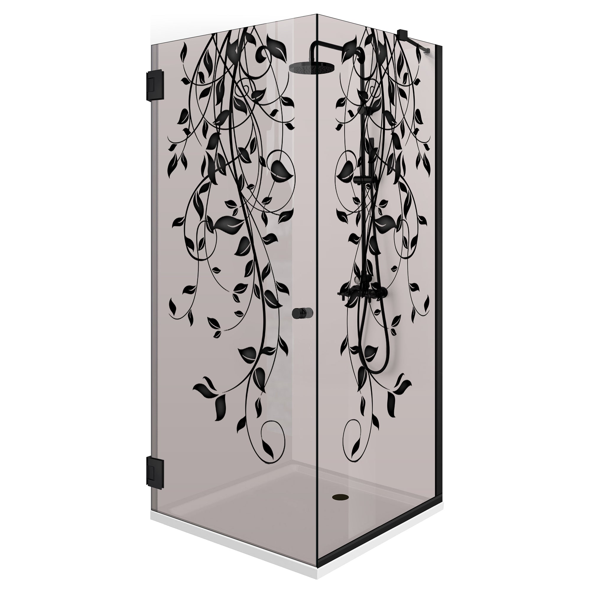Cabina doccia con porta battente #Bronzo