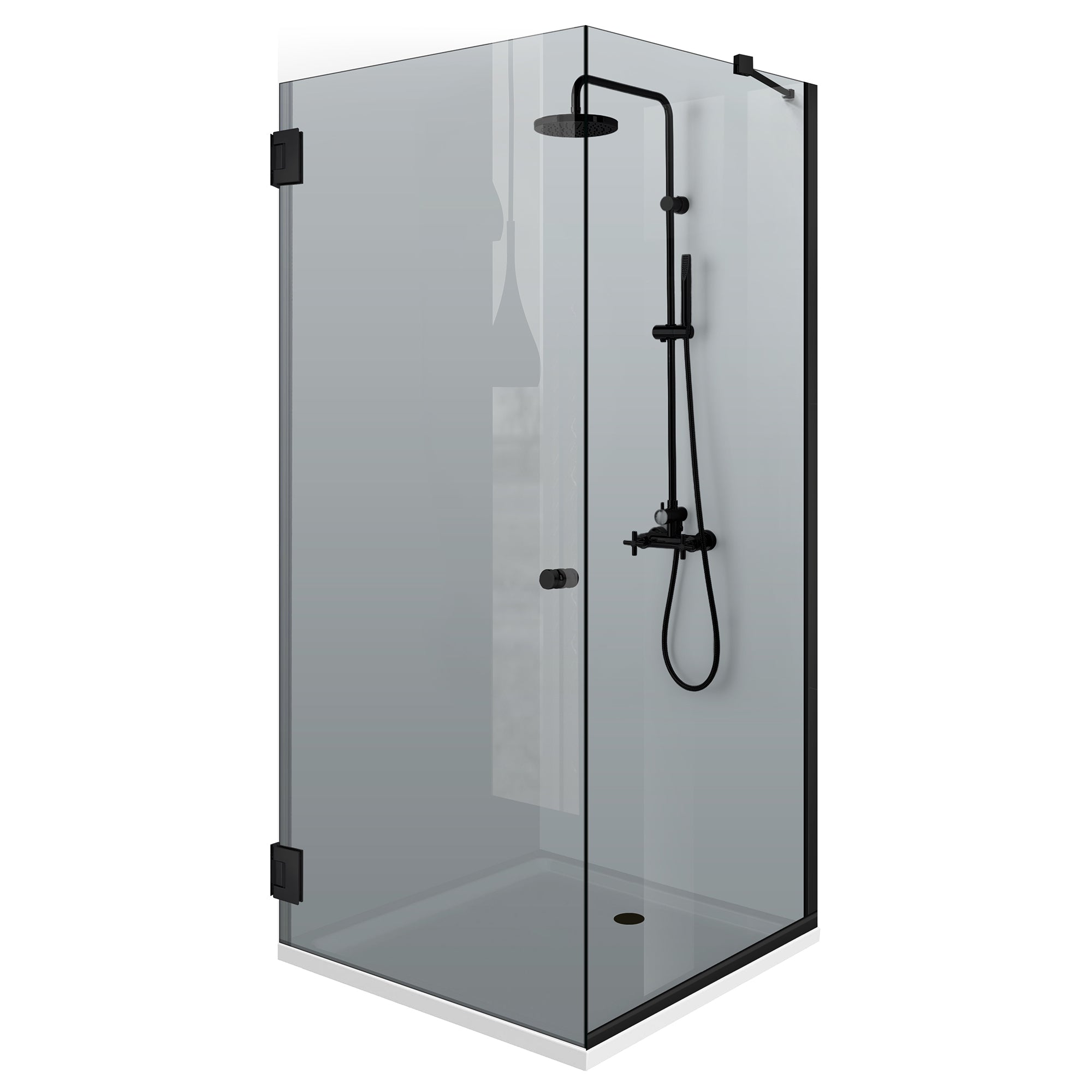 Cabina doccia con porta battente #Grigio