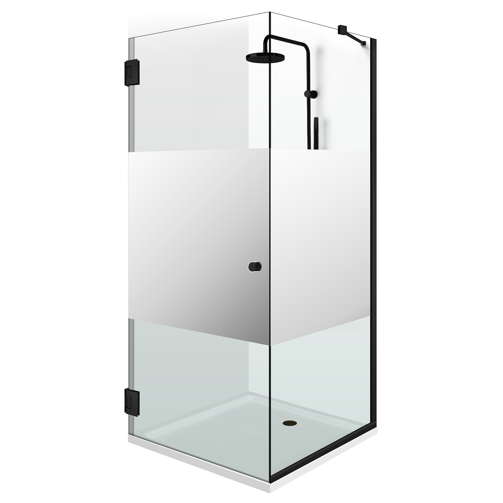 Cabina doccia con porta battente #Trasparente