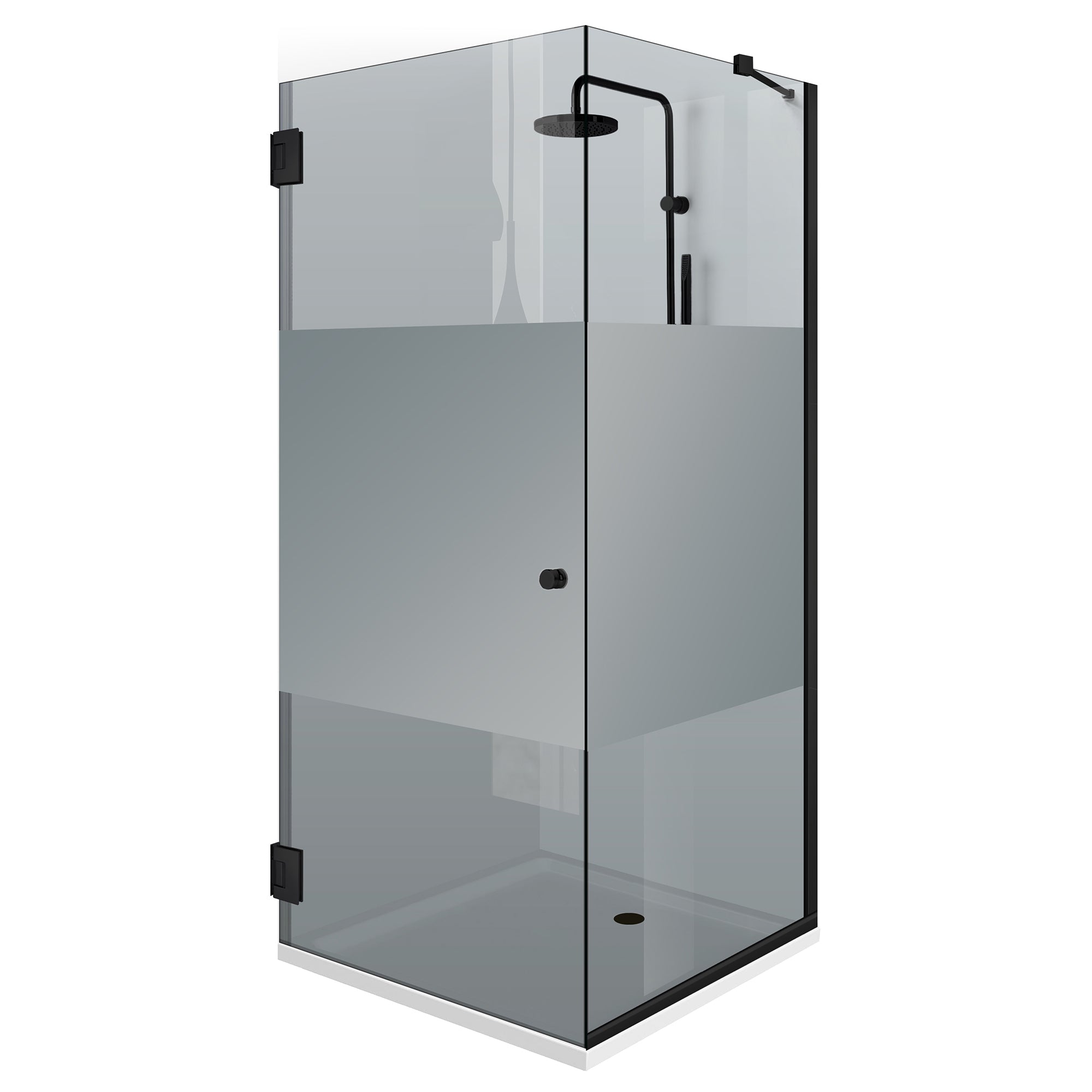 Cabina doccia con porta battente #Grigio