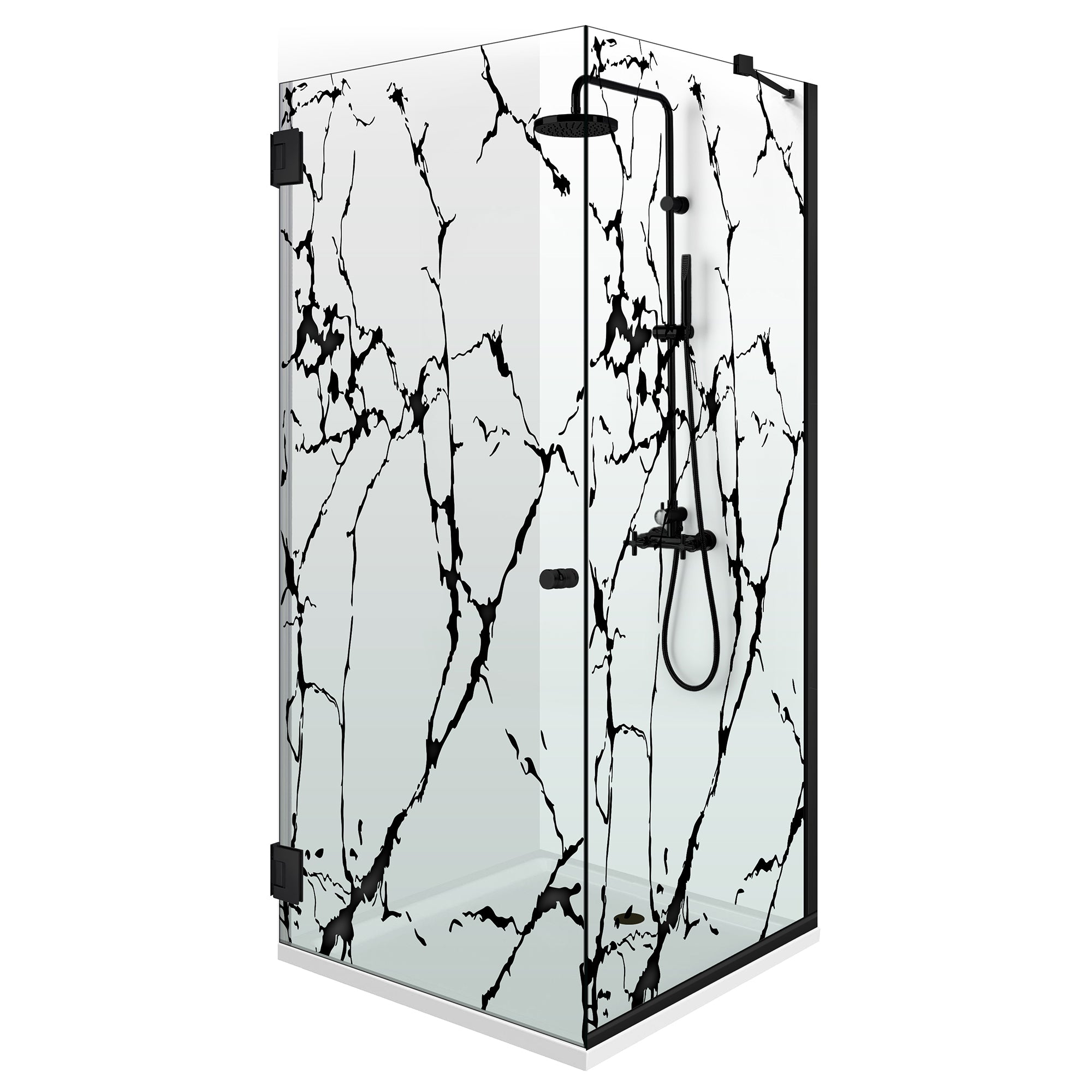 Cabina doccia con porta battente #Trasparente
