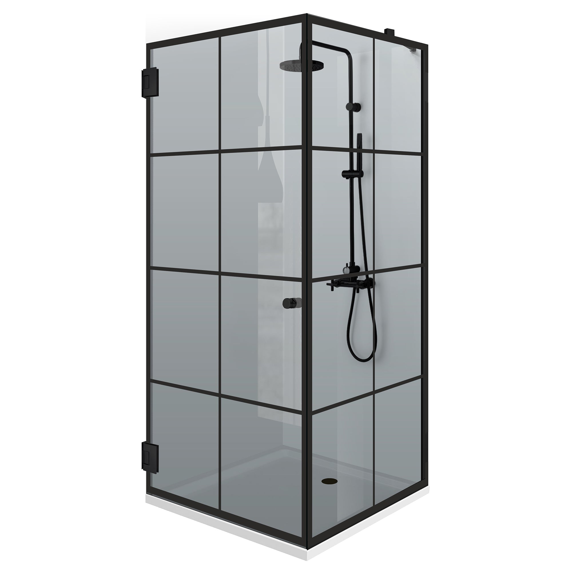 Cabina doccia con porta battente #Grigio