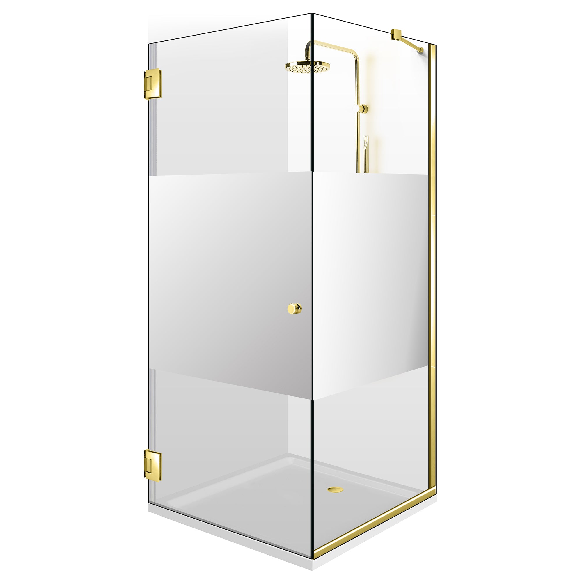 Cabina doccia con porta battente #Trasparente