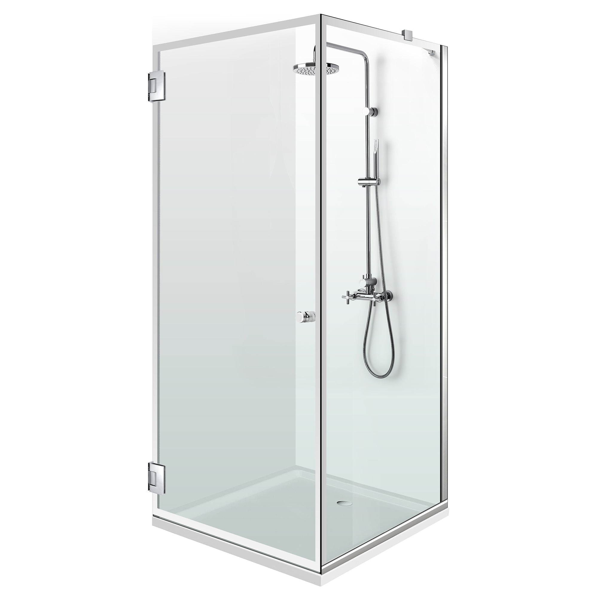 Cabina doccia con porta battente #Trasparente