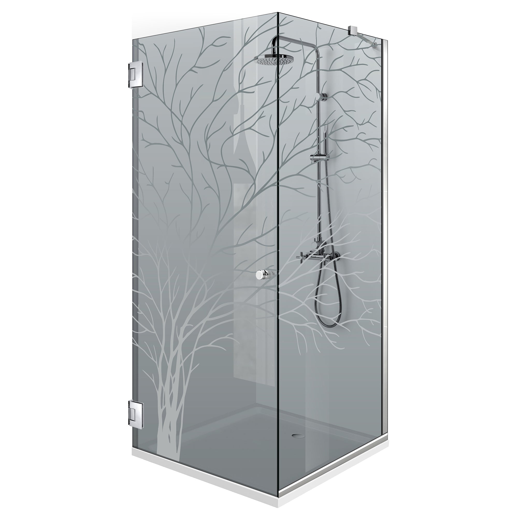 Cabina doccia con porta battente #Grigio