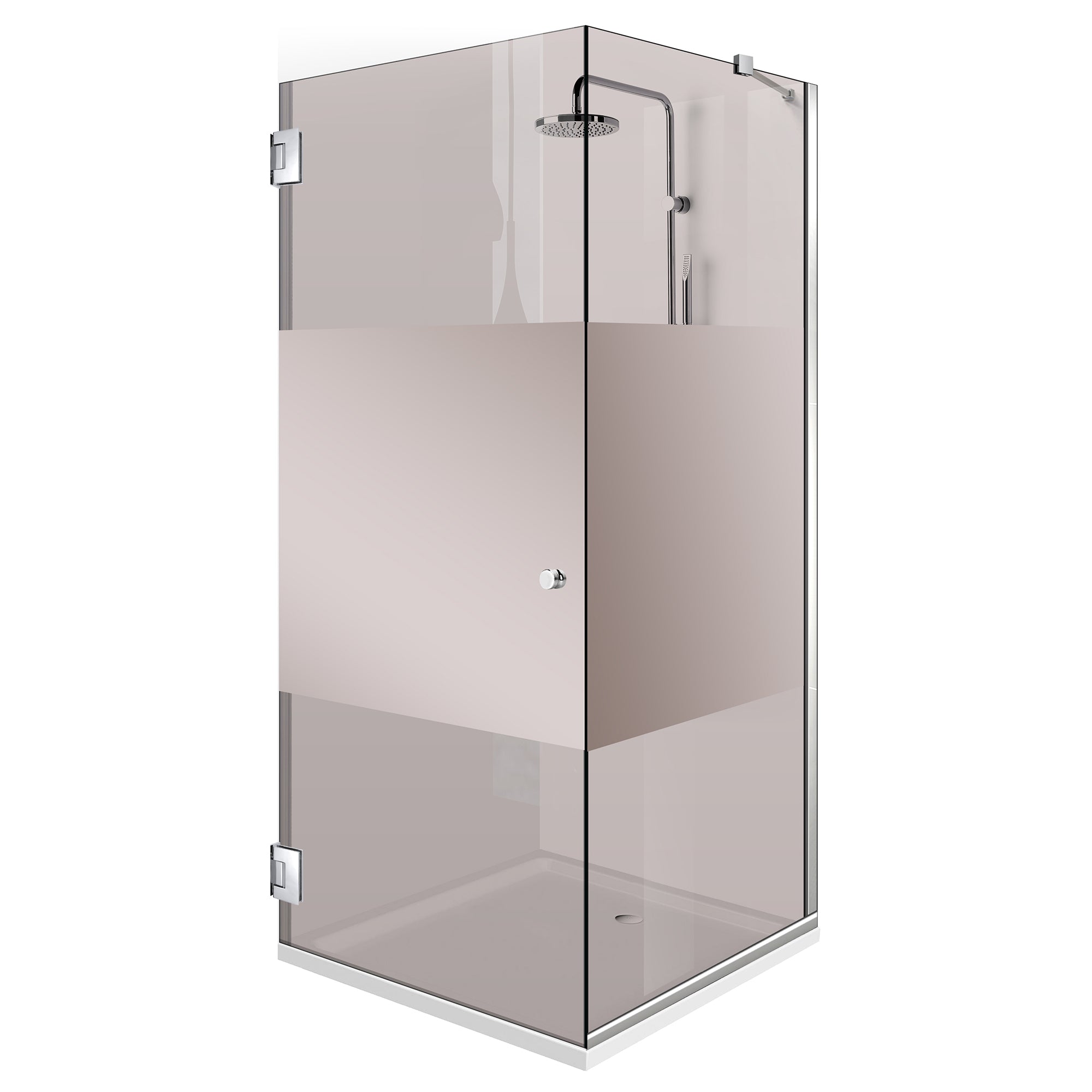 Cabina doccia con porta battente #Bronzo